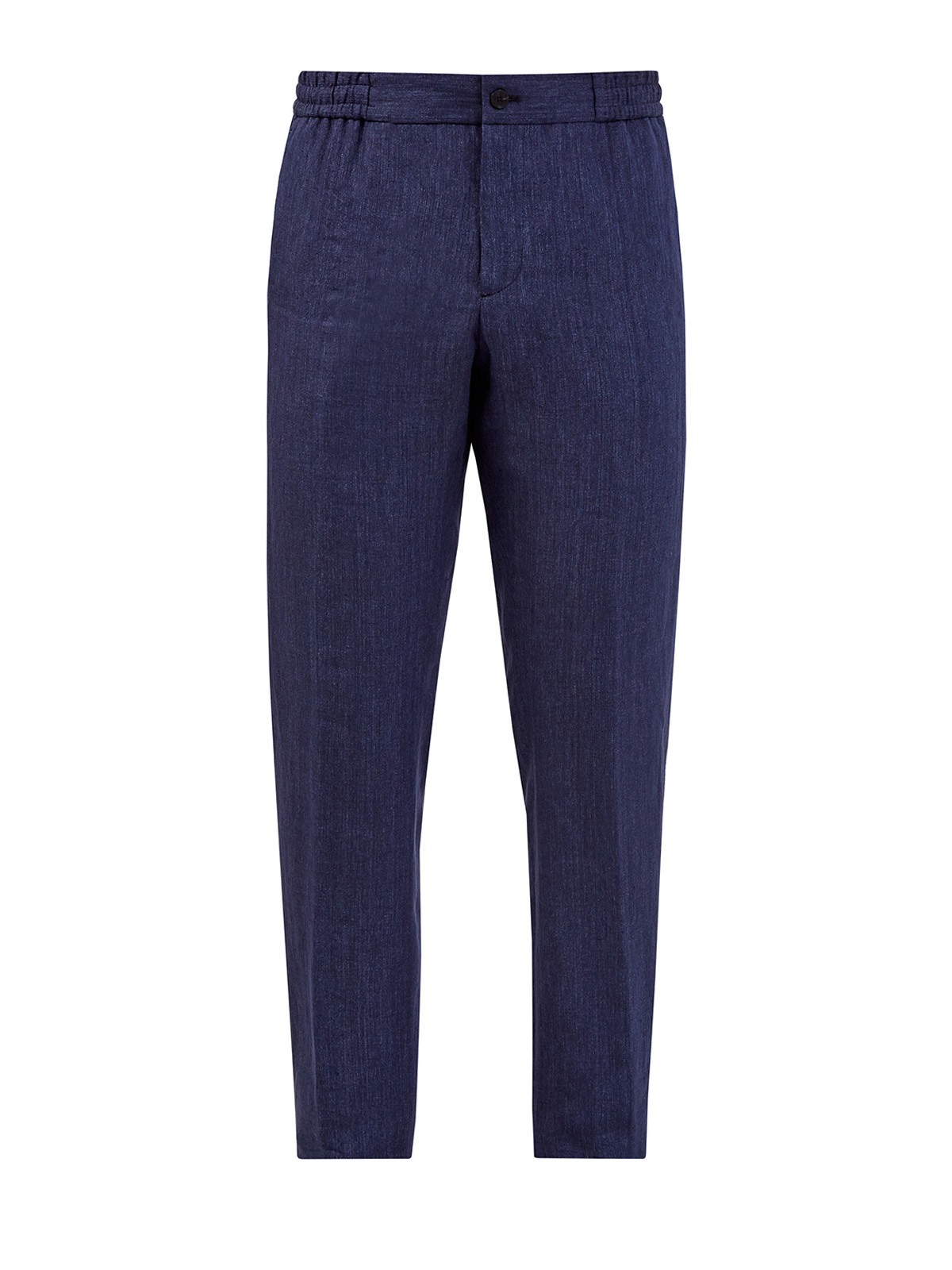 Льняные брюки прямого кроя с меланжевым эффектом ETRO, цвет синий, размер 48;50;52;54 - фото 1