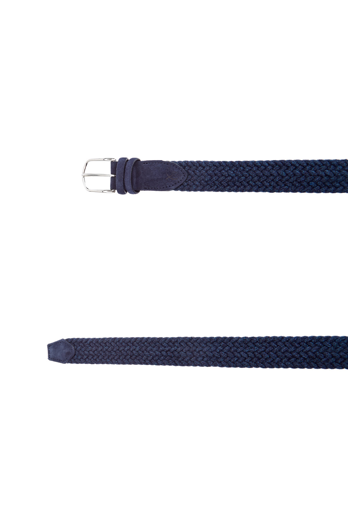 Плетеный ремень с отделкой из замши CANALI, цвет синий, размер 48;50;52;54;56 - фото 3