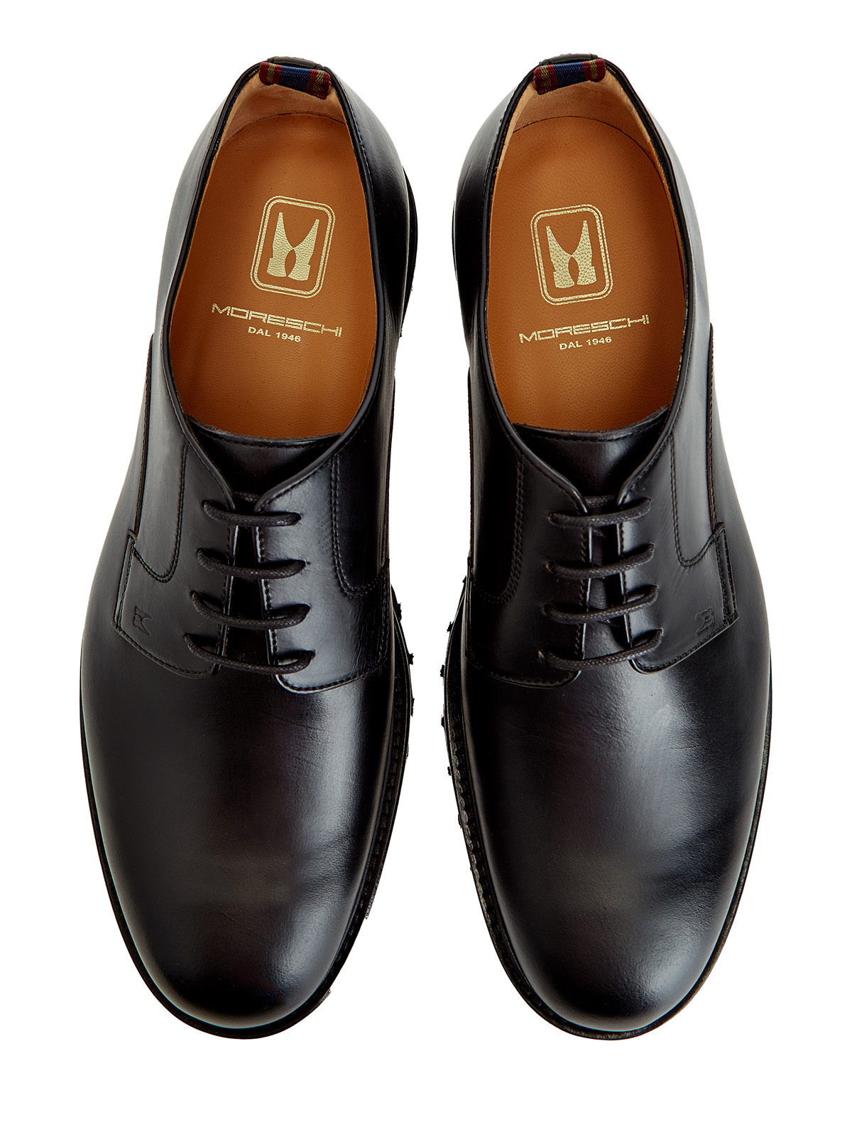 Кожаные ботинки-дерби с протекторной подошвой MORESCHI, цвет черный, размер 40.5;41;42;42.5;43;43.5;44 - фото 4