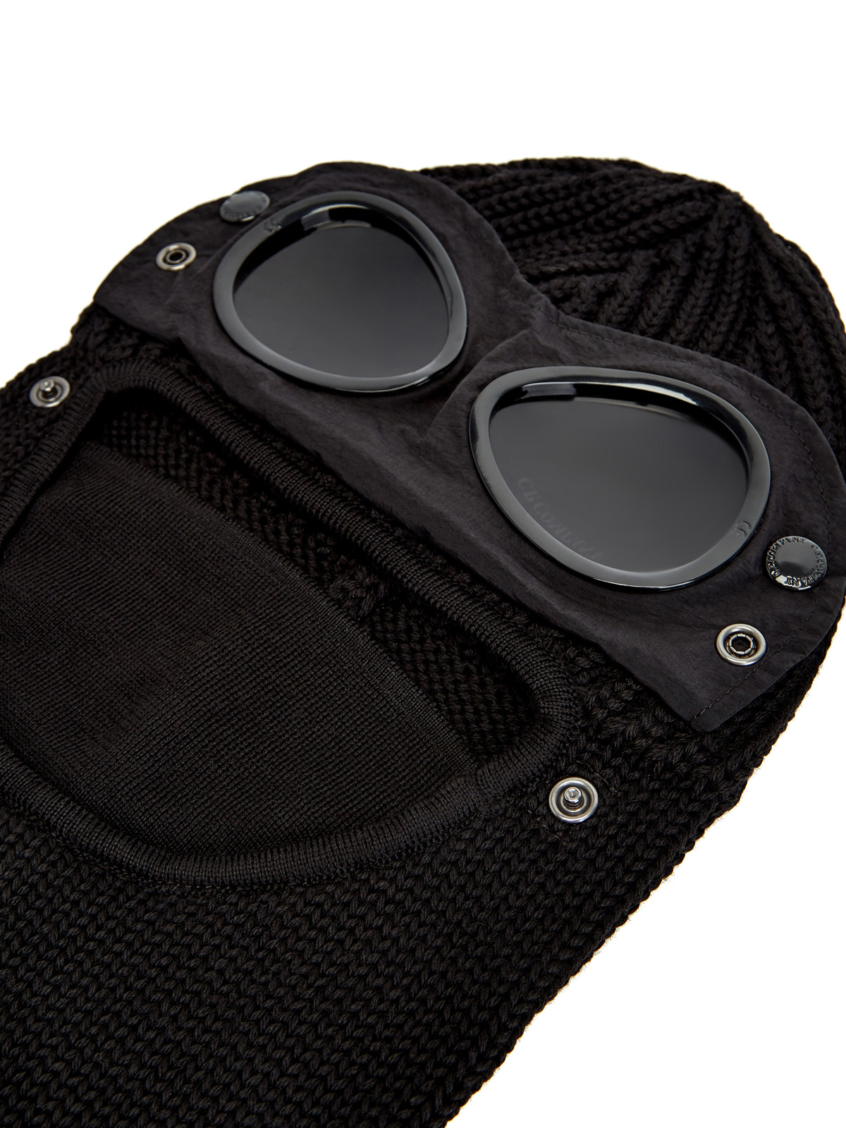 Шапка-балаклава Goggles из шерсти мериноса C.P.COMPANY, цвет черный, размер 50;52;54;56;46 - фото 3