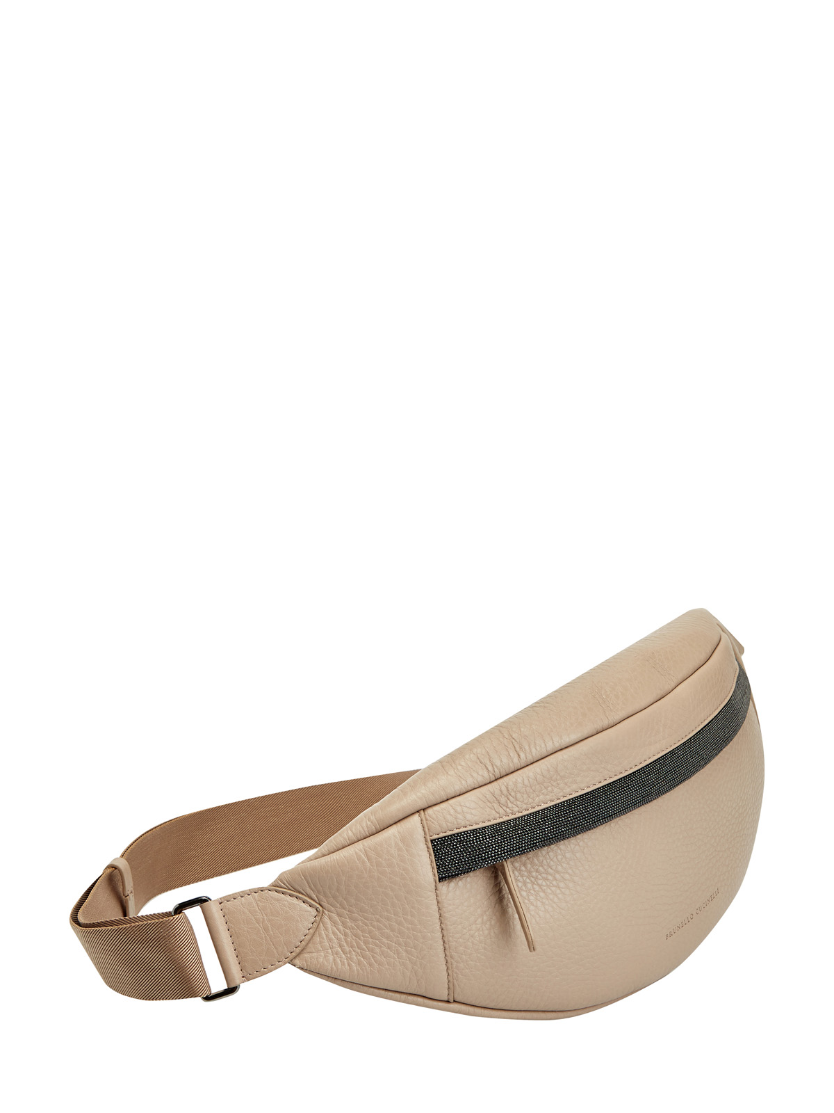 Поясная сумка из мягкой зернистой кожи с декором Мониль BRUNELLO CUCINELLI, цвет бежевый, размер 38;40;42 - фото 3