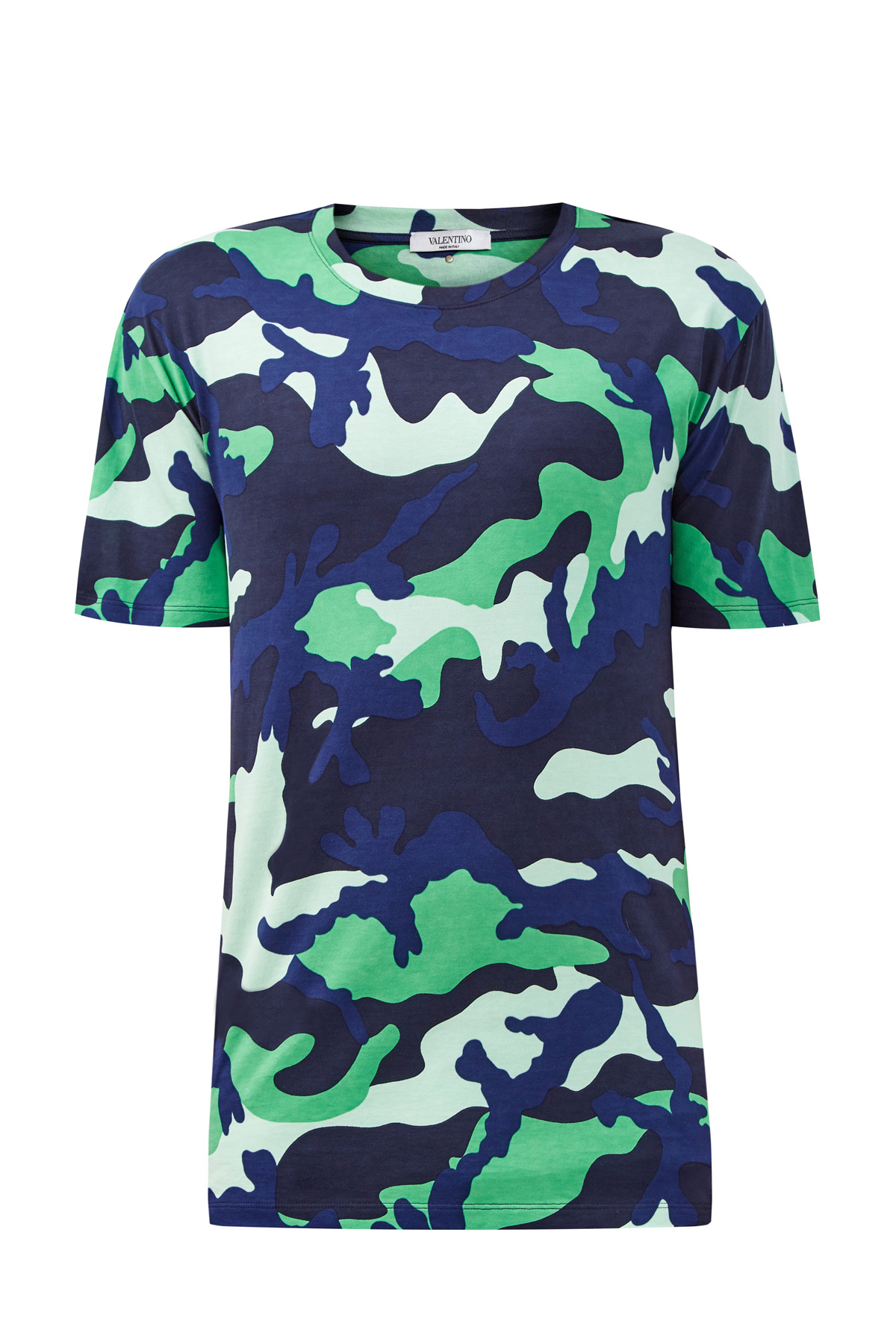 Хлопковая футболка с принтом ID Camouflage VALENTINO, цвет мульти, размер 56 - фото 1