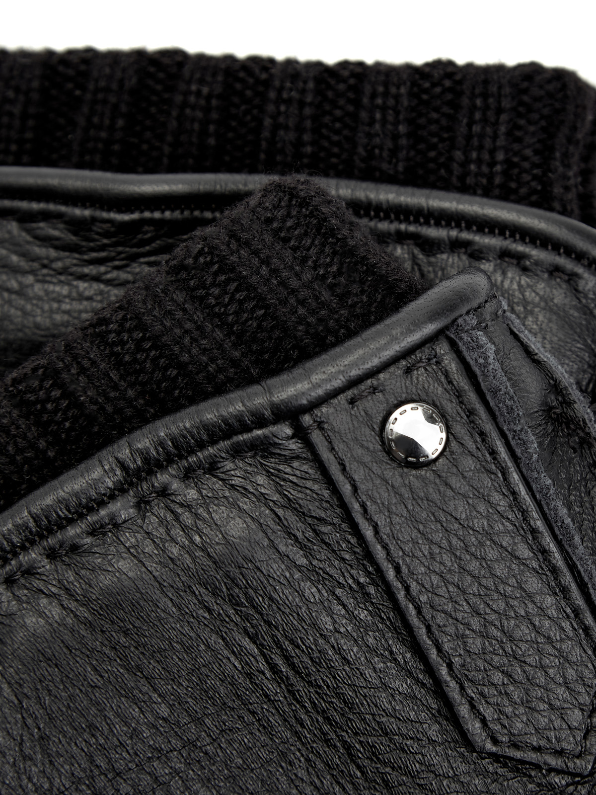 Перчатки из мягкой крупнозернистой кожи и кашемира CANALI, цвет черный, размер M;L - фото 3