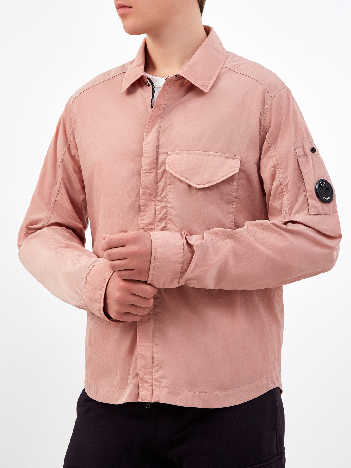Куртка из быстросохнущего нейлона Chrome-R с линзой C.P.COMPANY, цвет розовый, размер M;L;XL;2XL - фото 3