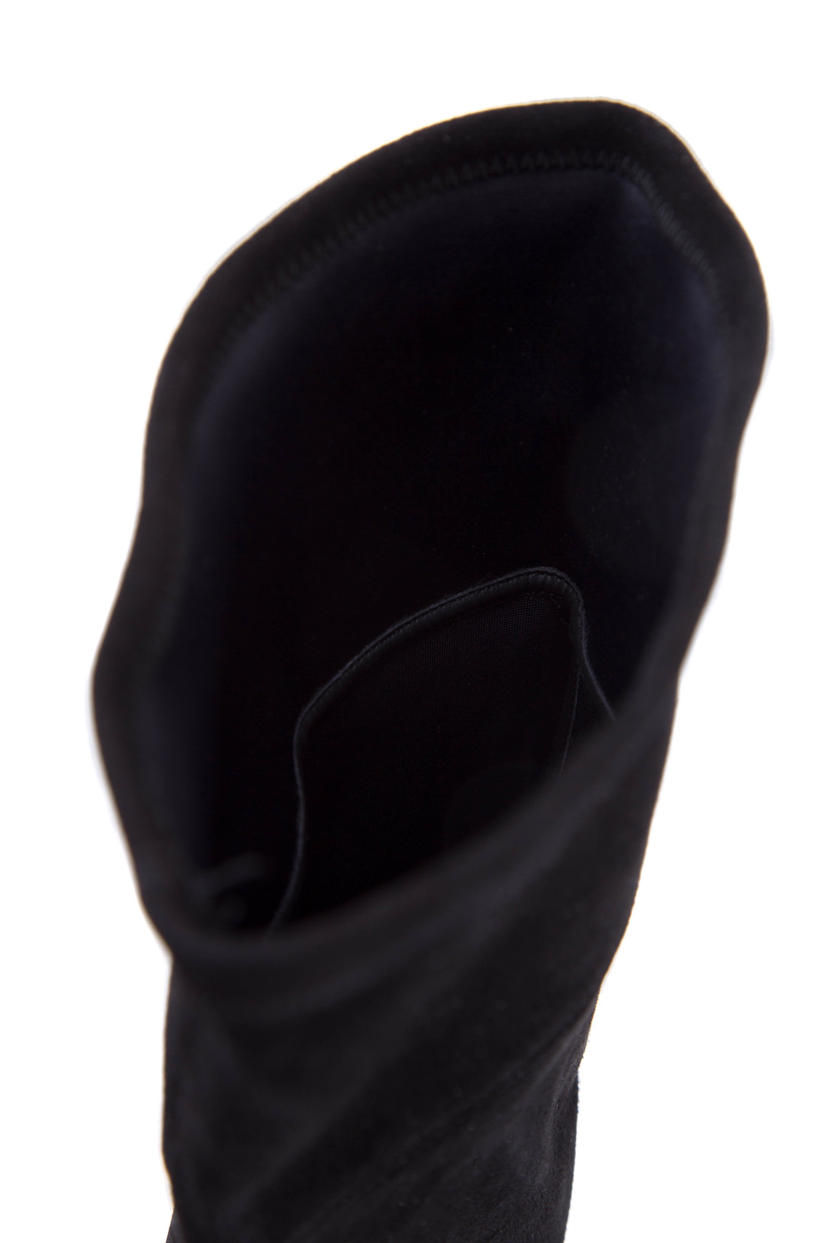 Замшевые ботфорты с рифленой подошвой и заклепками по ранту ERMANNO SCERVINO, цвет черный, размер 35;37;39 - фото 6