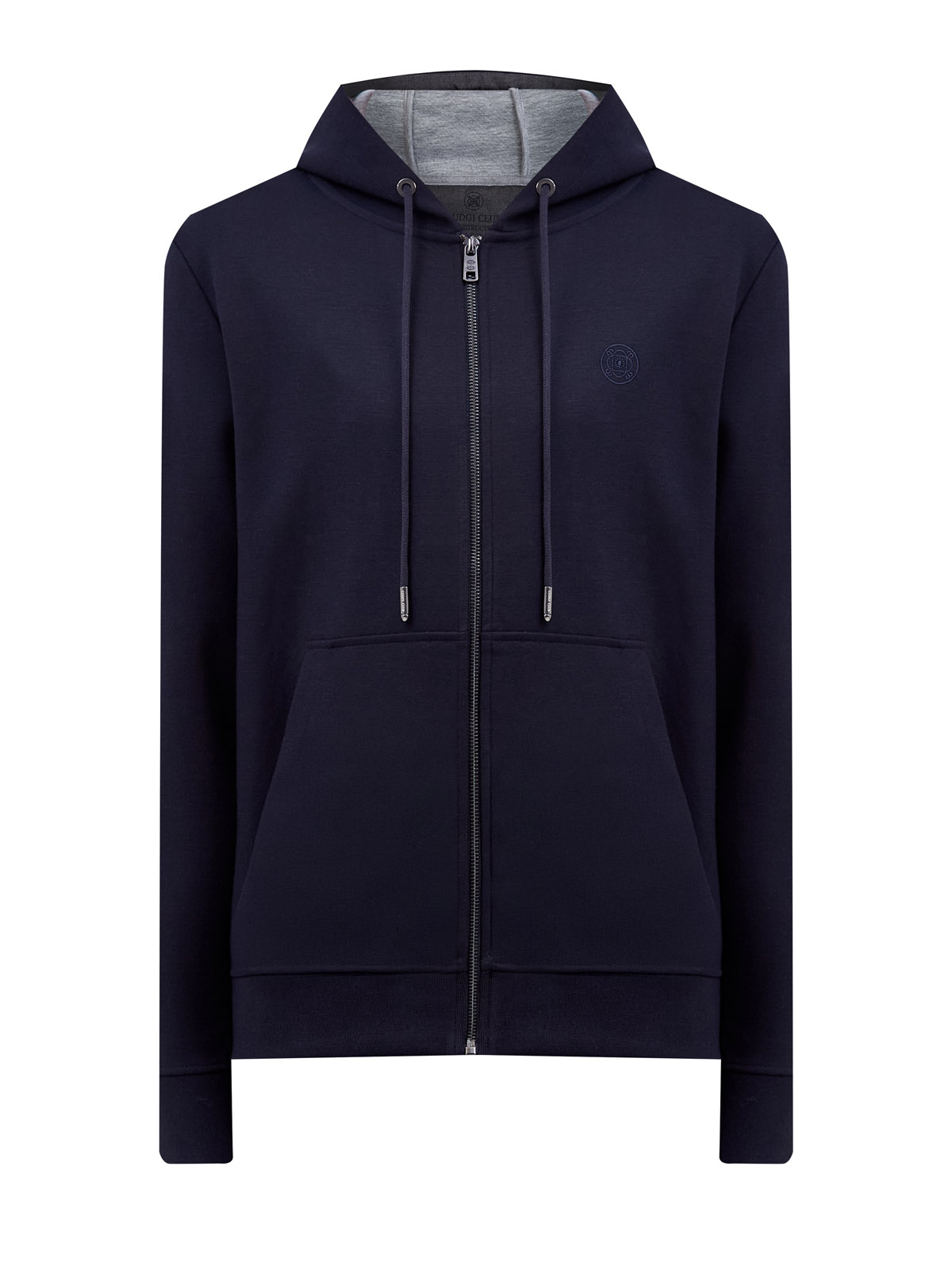 

Толстовка с капюшоном на кулиске и вышитым логотипом, Синий, Толстовка с капюшоном на кулиске и вышитым логотипом