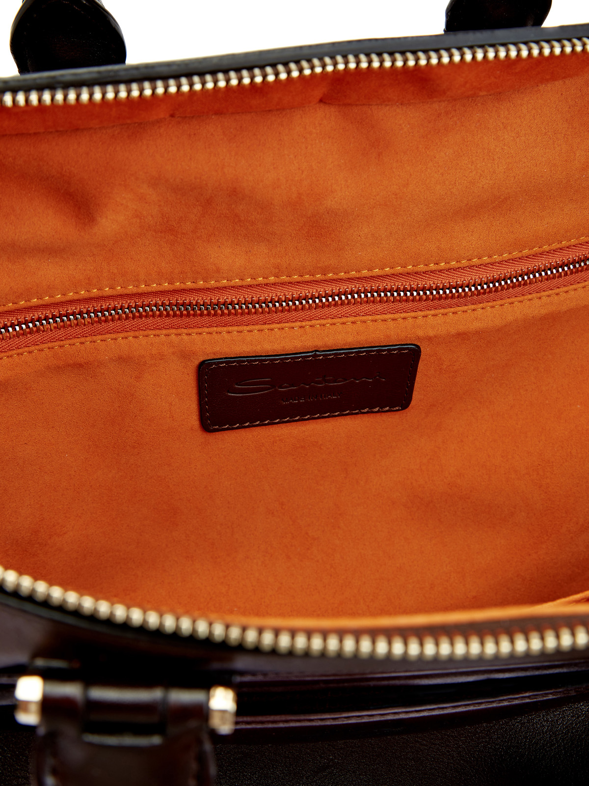 Дорожная сумка ручной работы с эффектом патины SANTONI, цвет коричневый, размер 41;41.5;42.5;43;43.5;44;44.5 - фото 7