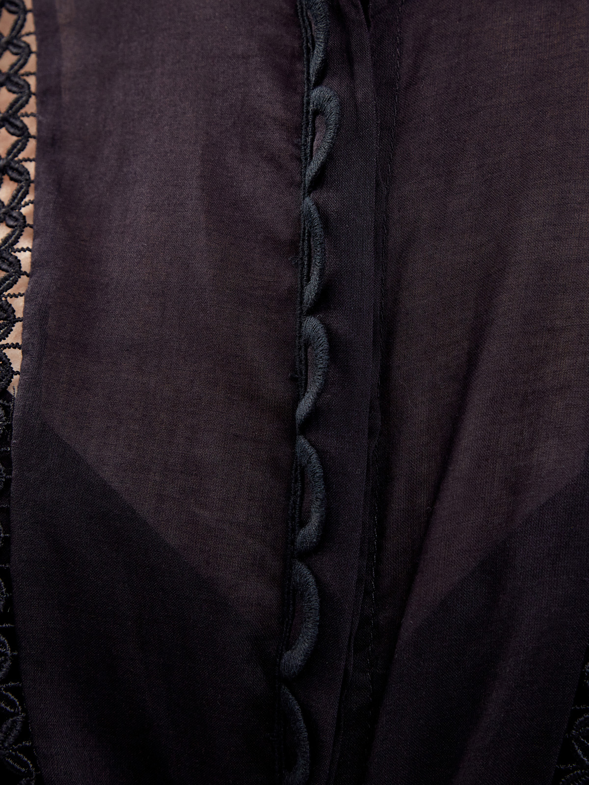Вышитый топ Joan с объемными рукавами и завязками CHARO RUIZ IBIZA, цвет черный, размер M;S - фото 5