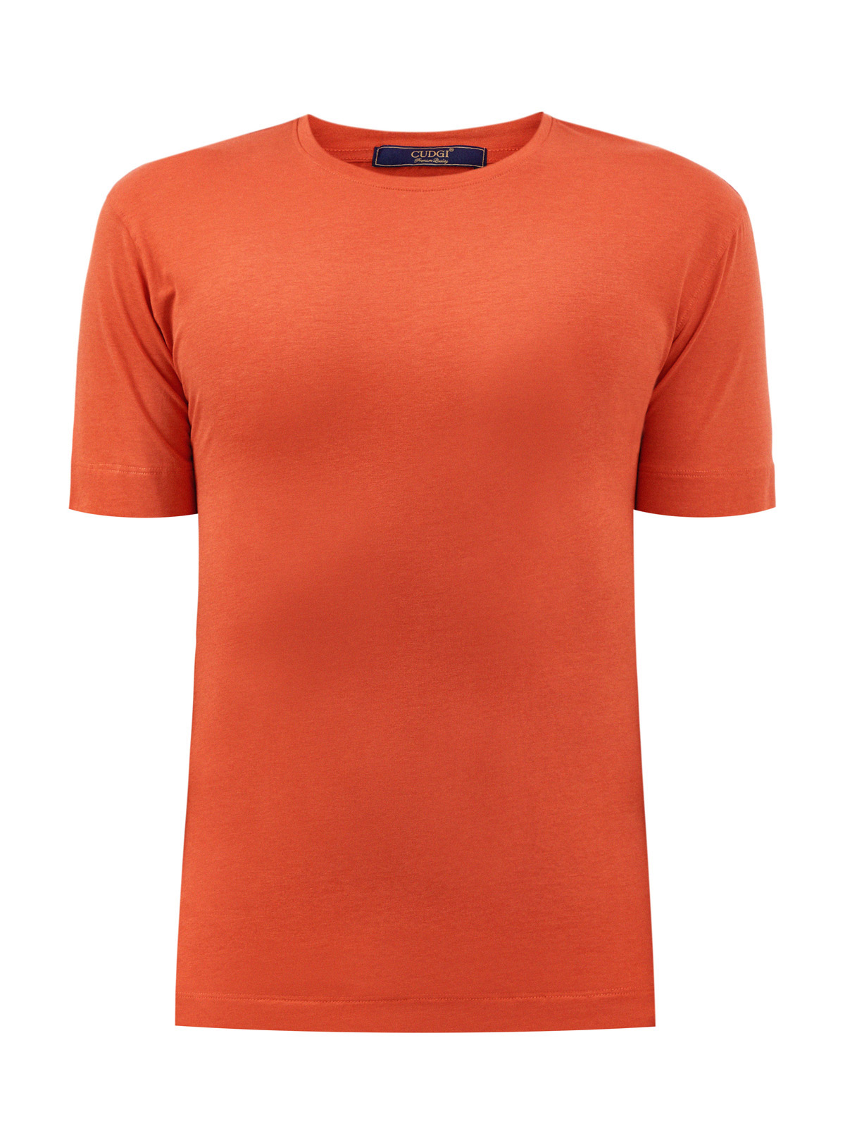 Яркая футболка из гладкого хлопка и лиоцелла CUDGI, цвет оранжевый, размер L;XL;2XL;M - фото 1