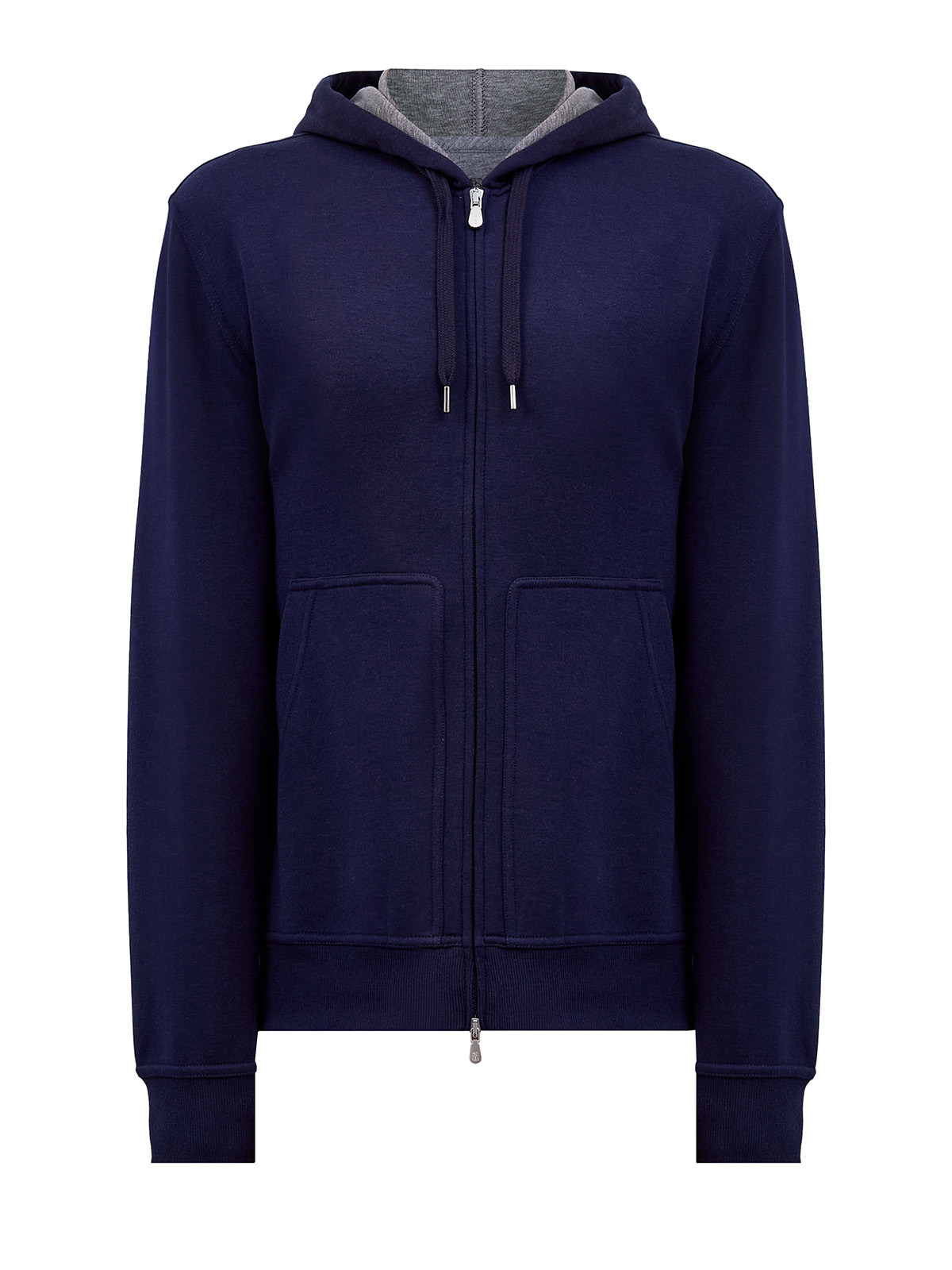 

Толстовка из двойного футера на основе хлопка и кашемира, Синий, Толстовка из двойного футера на основе хлопка и кашемира