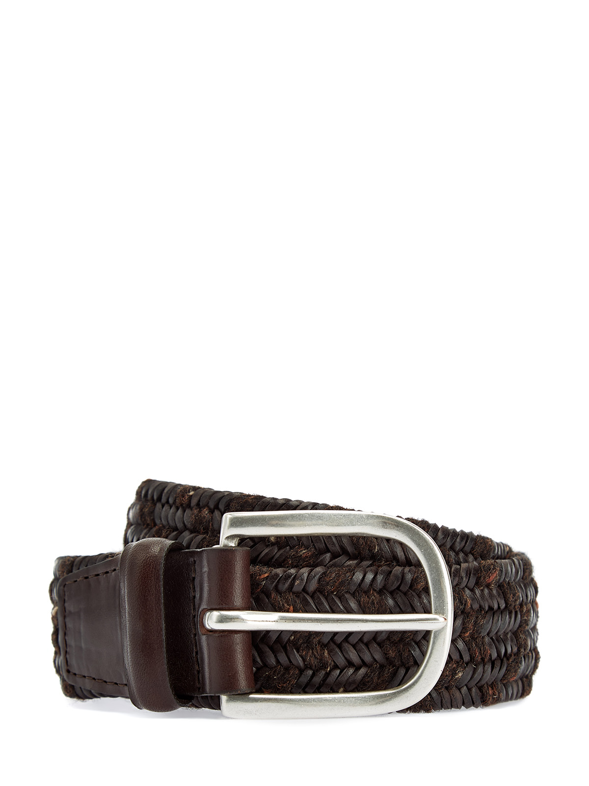 Плетеный ремень из окрашенной вручную кожи и шерсти 20520₽