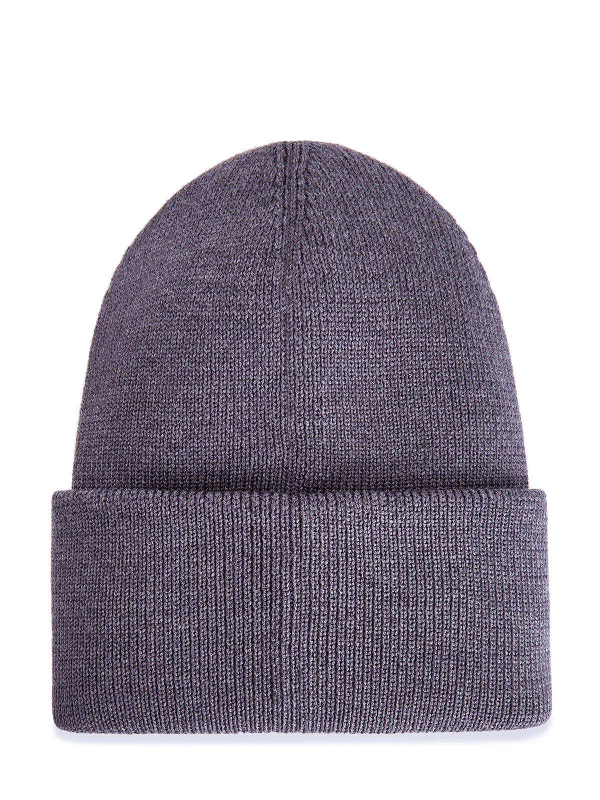 Теплая шапка из двухслойной шерсти с логотипом CANADA GOOSE, цвет серый, размер 40 - фото 2