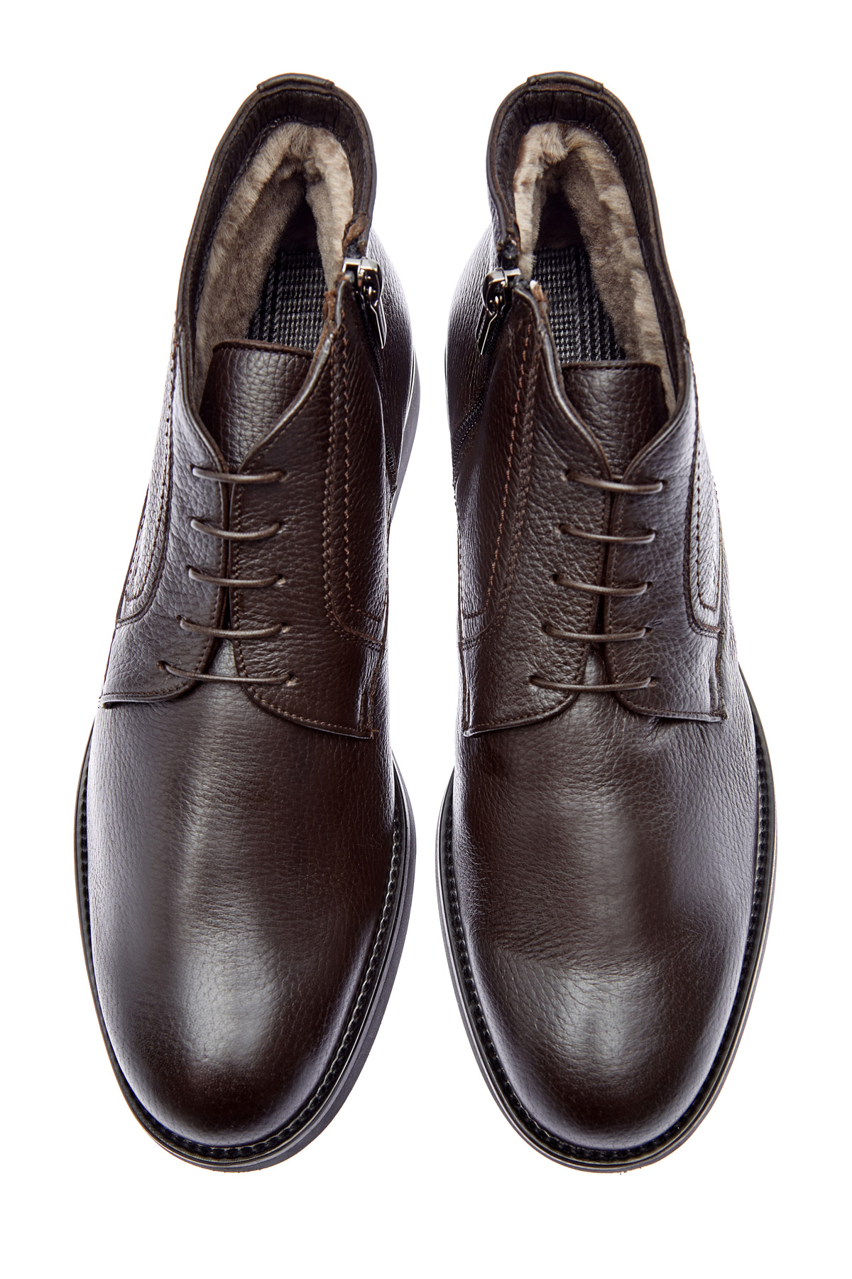 Высокие ботинки-дерби ручной работы из кожи оленя MORESCHI, цвет коричневый, размер 42.5;43;43.5 - фото 5