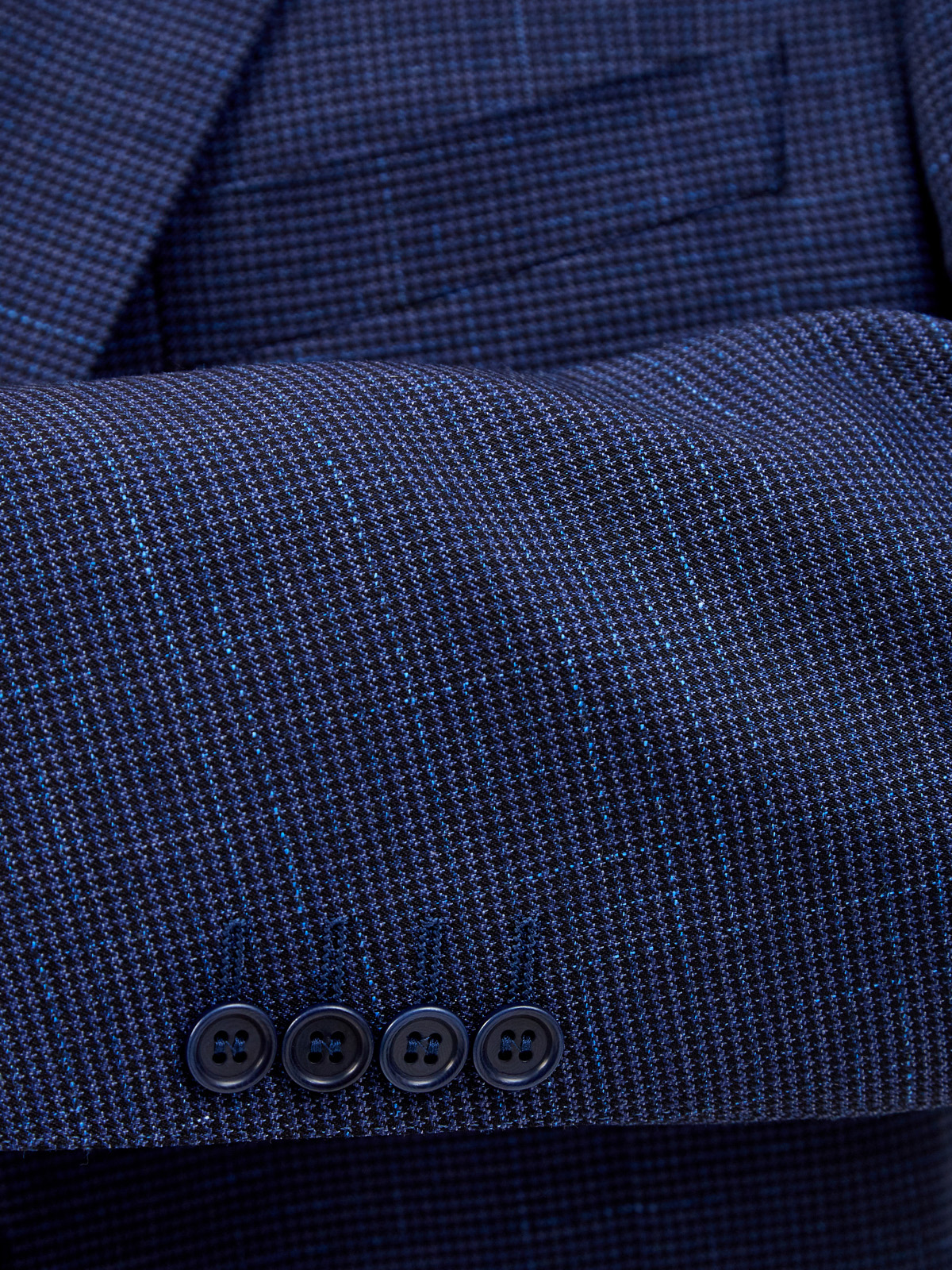 Пиджак ручной работы из шерсти с микро-узором CANALI, цвет синий, размер 56 - фото 3