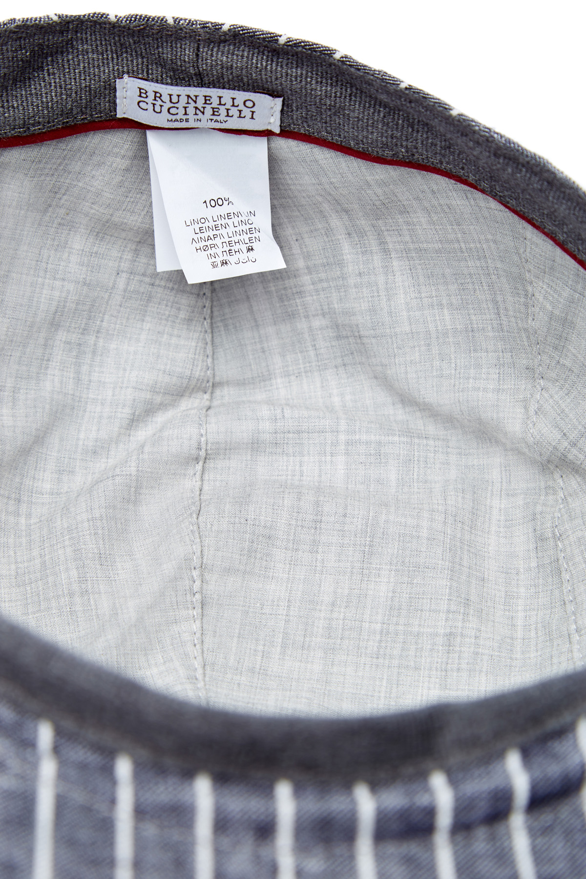 Льняная кепка-коппола в полоску BRUNELLO CUCINELLI, цвет синий, размер L;M;XL - фото 6