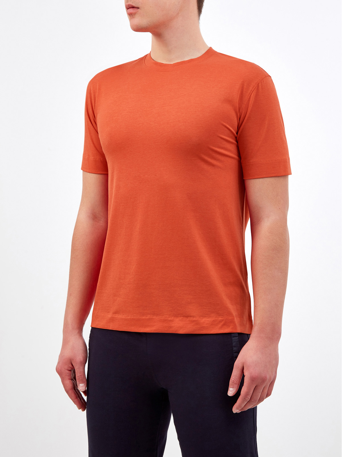 Яркая футболка из гладкого хлопка и лиоцелла CUDGI, цвет оранжевый, размер L;XL;2XL;M - фото 3