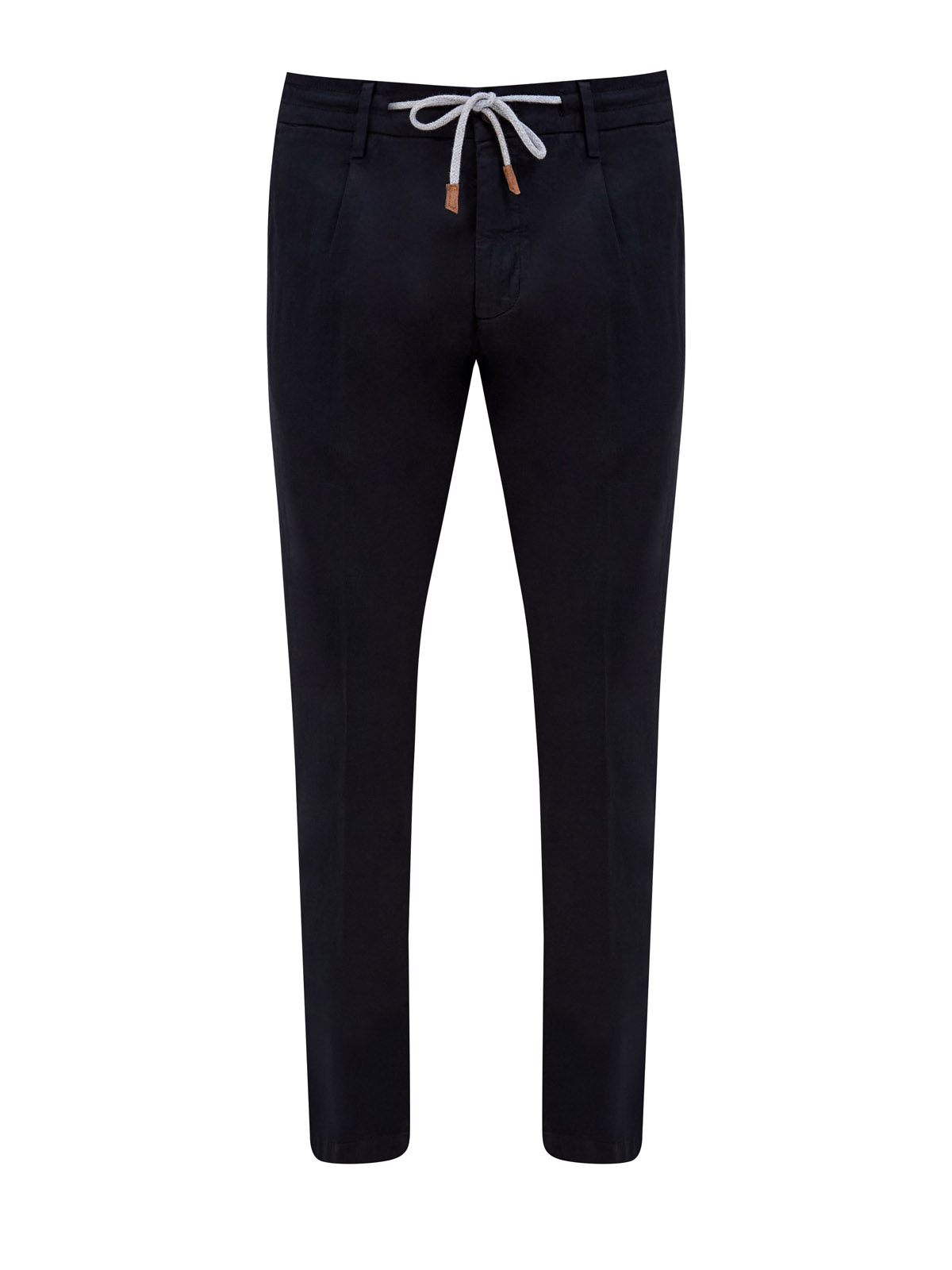 

Брюки в стиле sprezzatura из хлопка и шелка с защипами, Черный, Брюки в стиле sprezzatura из хлопка и шелка с защипами