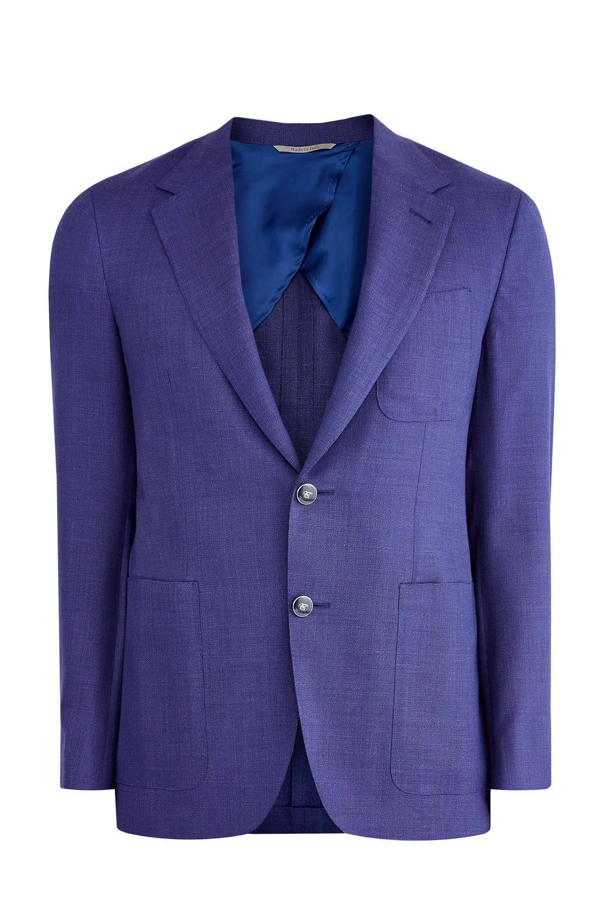 Пиджак из шерстяной ткани в неаполитанском стиле CANALI, цвет синий, размер 50;52;54;56