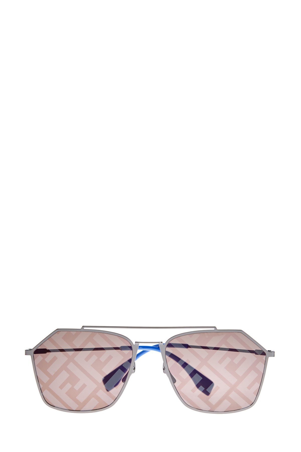 Солнцезащитные очки из легкого ацетата с запаянным принтом FF FENDI (sunglasses), цвет коричневый, размер S;M - фото 1