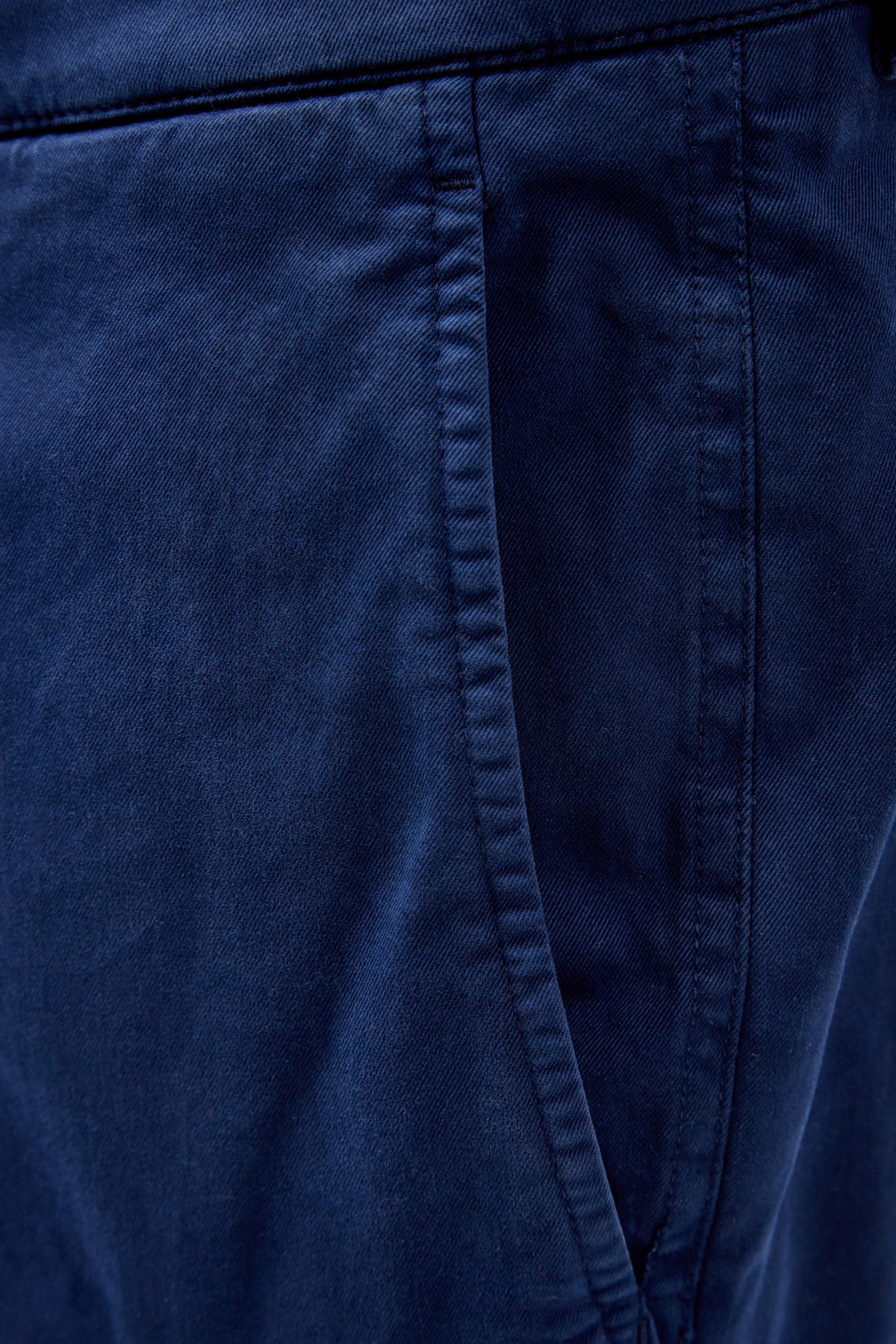Брюки из хлопка American Pima с объемными карманами BRUNELLO CUCINELLI, цвет синий, размер 50 - фото 3