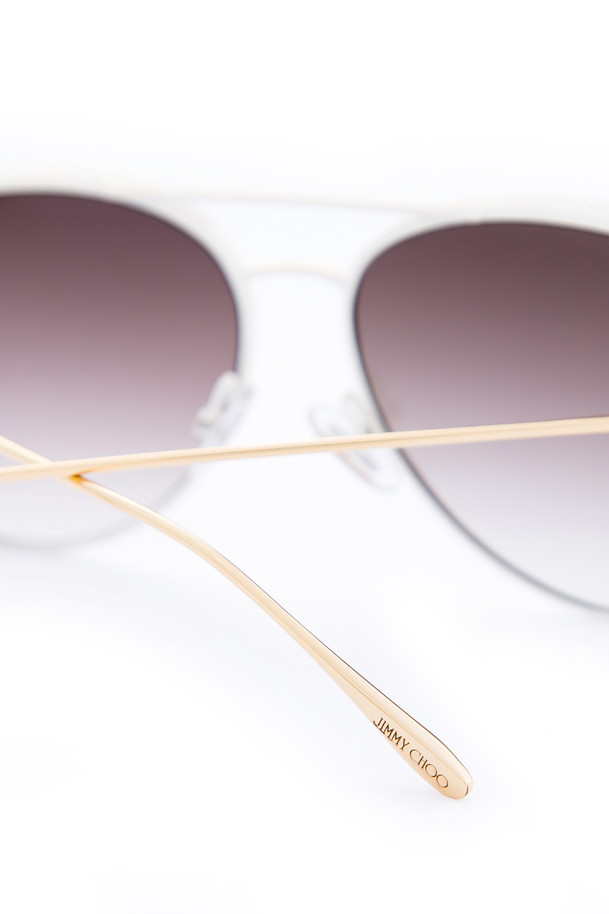 очки JIMMY CHOO  (sunglasses), цвет коричневый, размер 36 - фото 4
