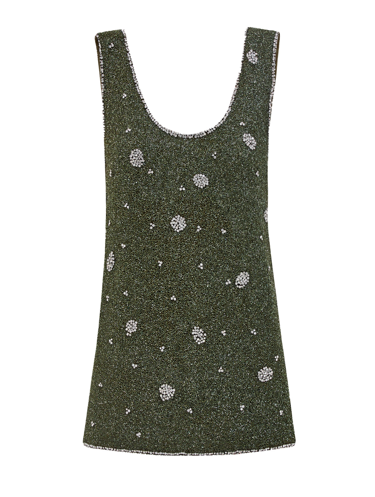 Топ с ручной инкрустацией из мерцающих кристаллов 79840₽