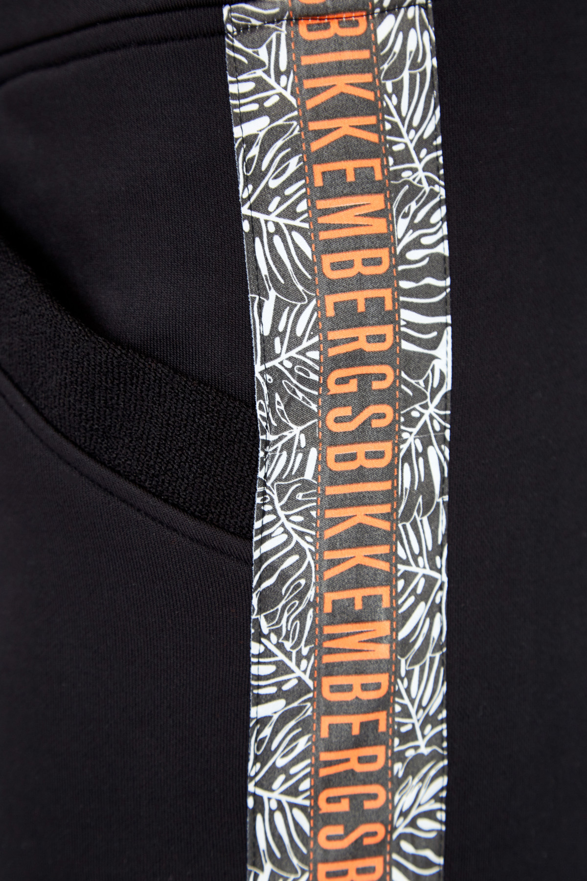 Облегающие спортивные брюки из эластичной ткани с лампасами BIKKEMBERGS, цвет черный, размер 52 - фото 5