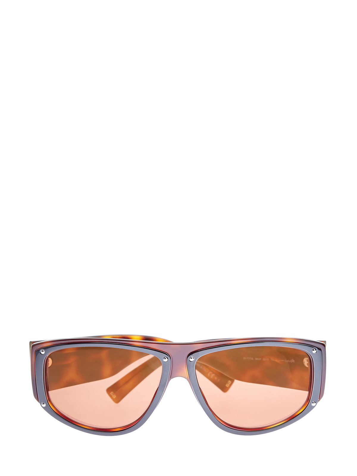 Очки с широкими дужками из легкого черепахового ацетата GIVENCHY (sunglasses), цвет коричневый, размер S;M;L - фото 1