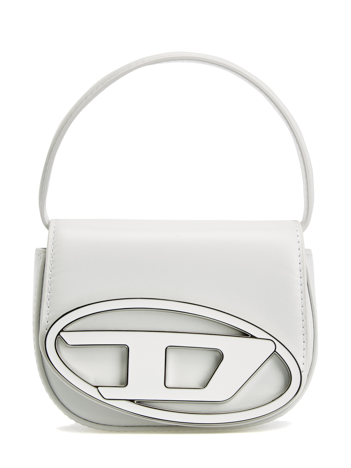 Мини-сумка 1DR из мягкой кожи наппа со съемным ремешком DIESEL, цвет белый, размер M;XL;2XL