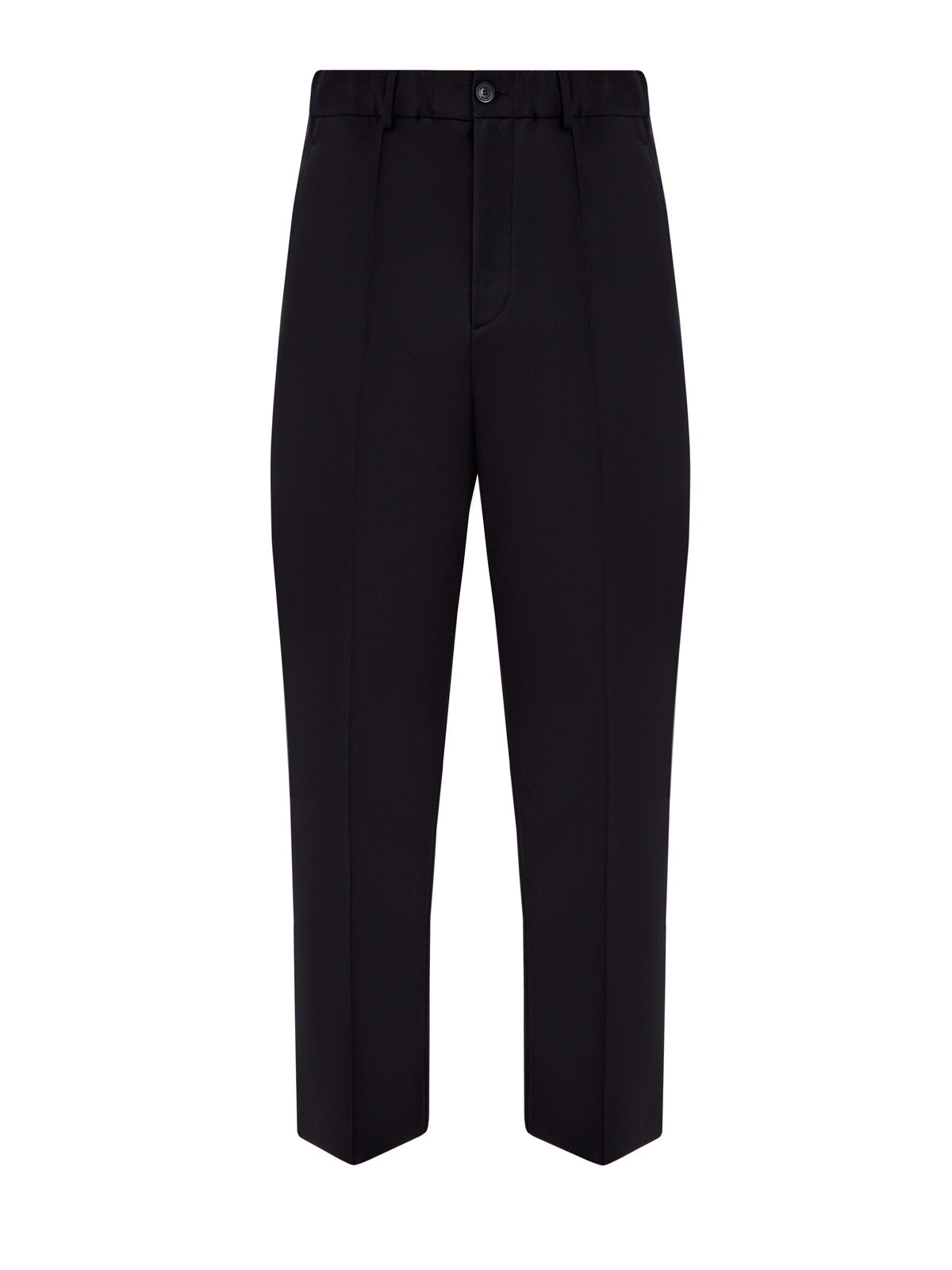 Прямые брюки в стиле smart casual  из шерсти и мохера VALENTINO, цвет черный, размер 48;50;52;46 - фото 1