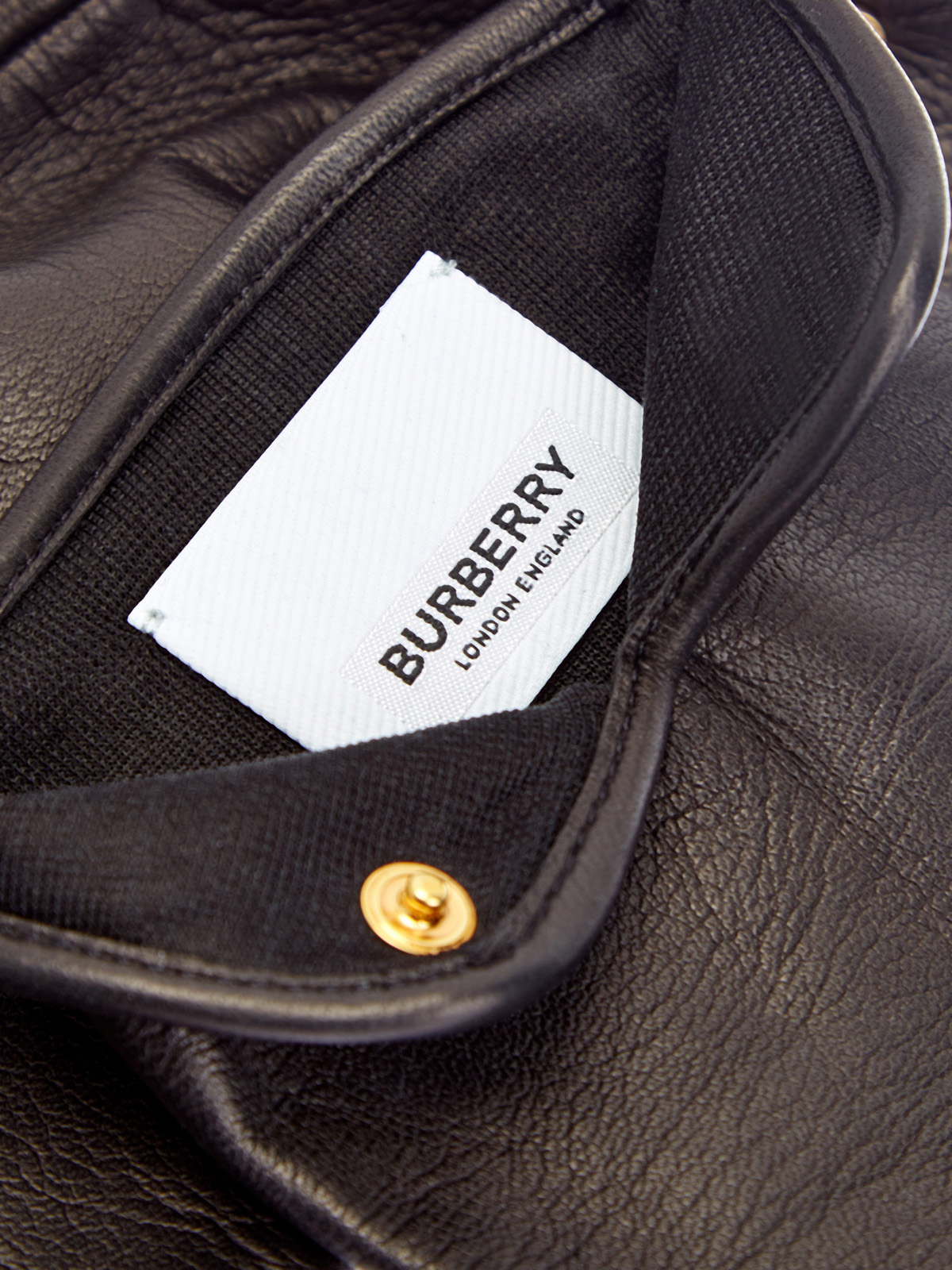 Высокие перчатки из кожи ягненка с кашемировой подкладкой BURBERRY, цвет черный, размер XS;S;M - фото 5
