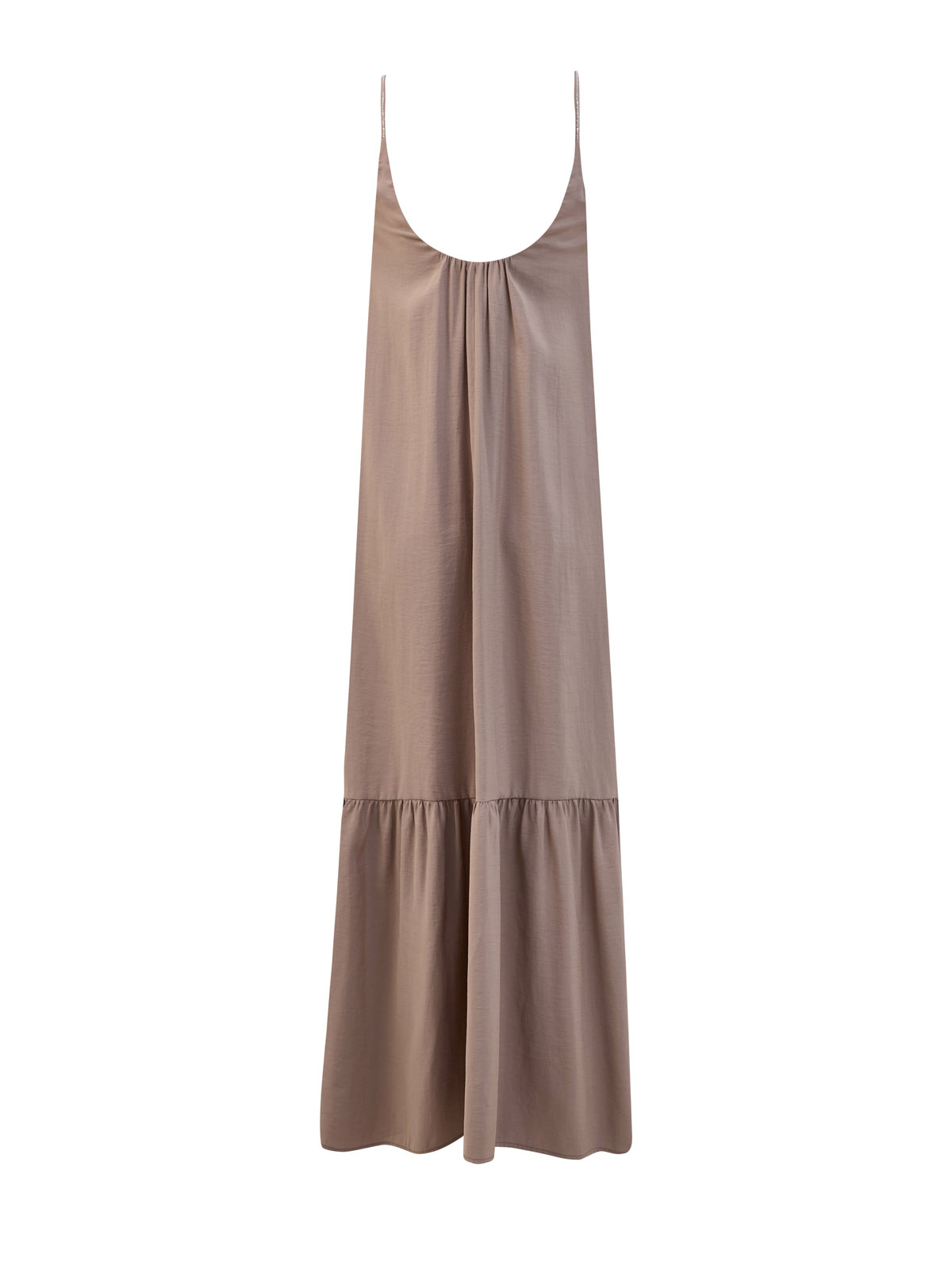 Свободное платье из модала Habotai с цепочками Punto Luce PESERICO, цвет коричневый, размер 44 - фото 2