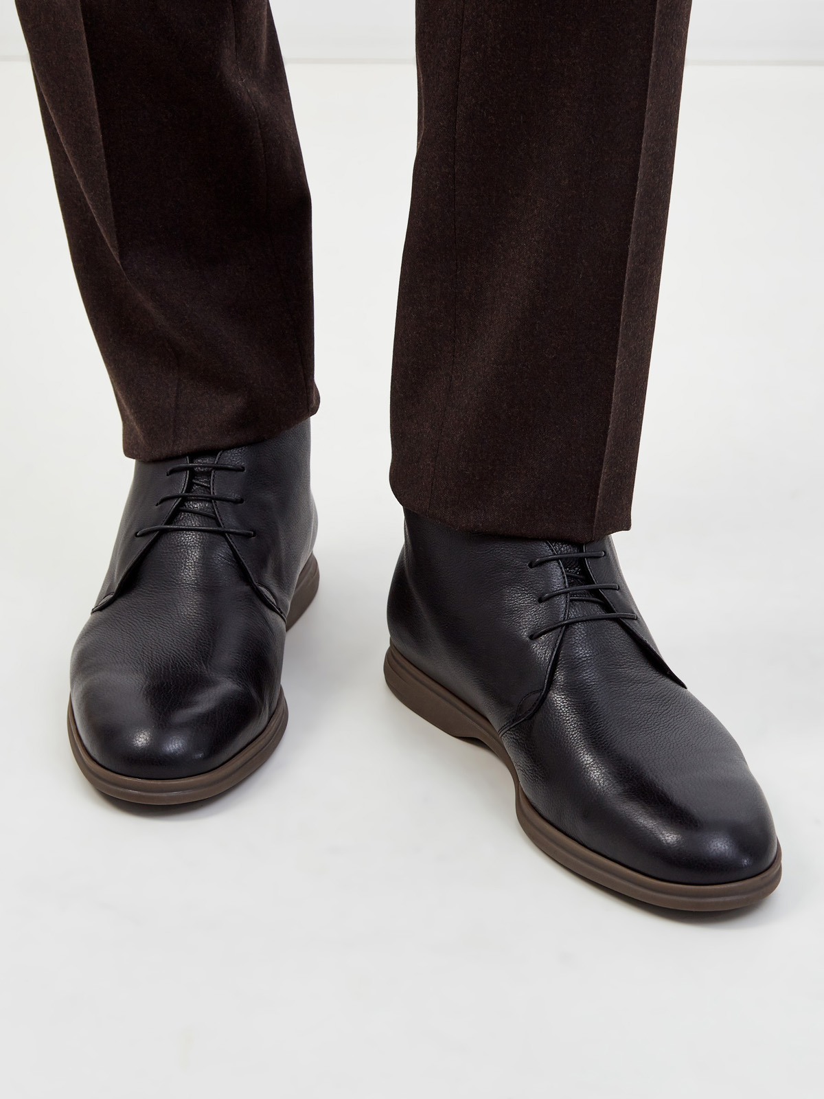 Утепленные мехом ботинки из мягкой кожи MORESCHI, цвет коричневый, размер 40.5;41;41.5;42;43;43.5;44;45;46 - фото 2