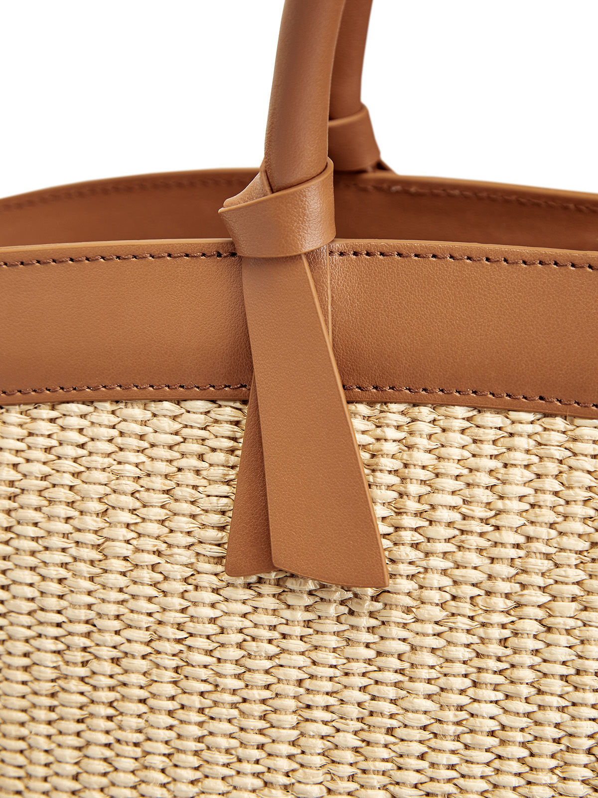 Вместительная сумка-тоут с отделкой из гладкой кожи ERMANNO FIRENZE, цвет бежевый, размер 5;9 - фото 7