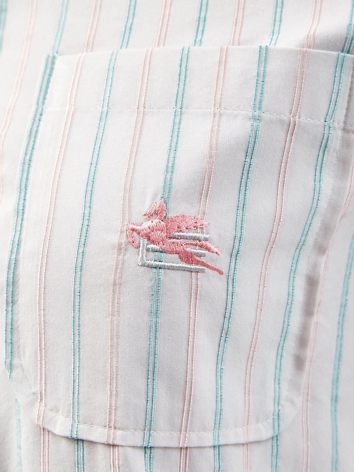 Укороченная рубашка в тонкую полоску с завязками ETRO, цвет мульти, размер 40;42;44;38 - фото 5