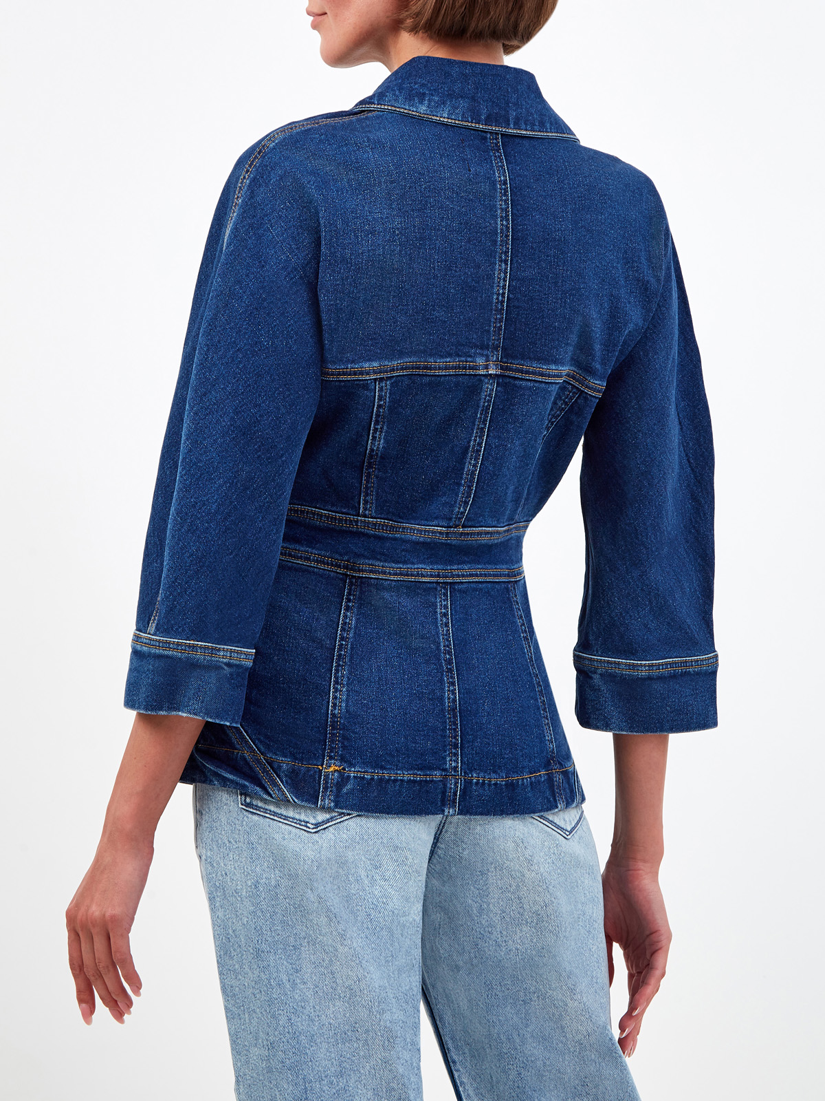 Приталенный джинсовый жакет KARL X AMBER VALLETTA KARL LAGERFELD, цвет синий, размер M;L;XL;S - фото 4