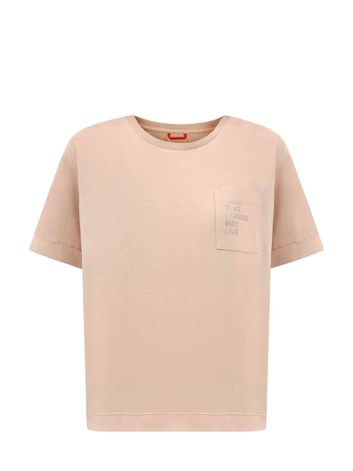 Свободная футболка из окрашенного вручную джерси с принтом PARAJUMPERS, цвет бежевый, размер XS;S;M;L - фото 1