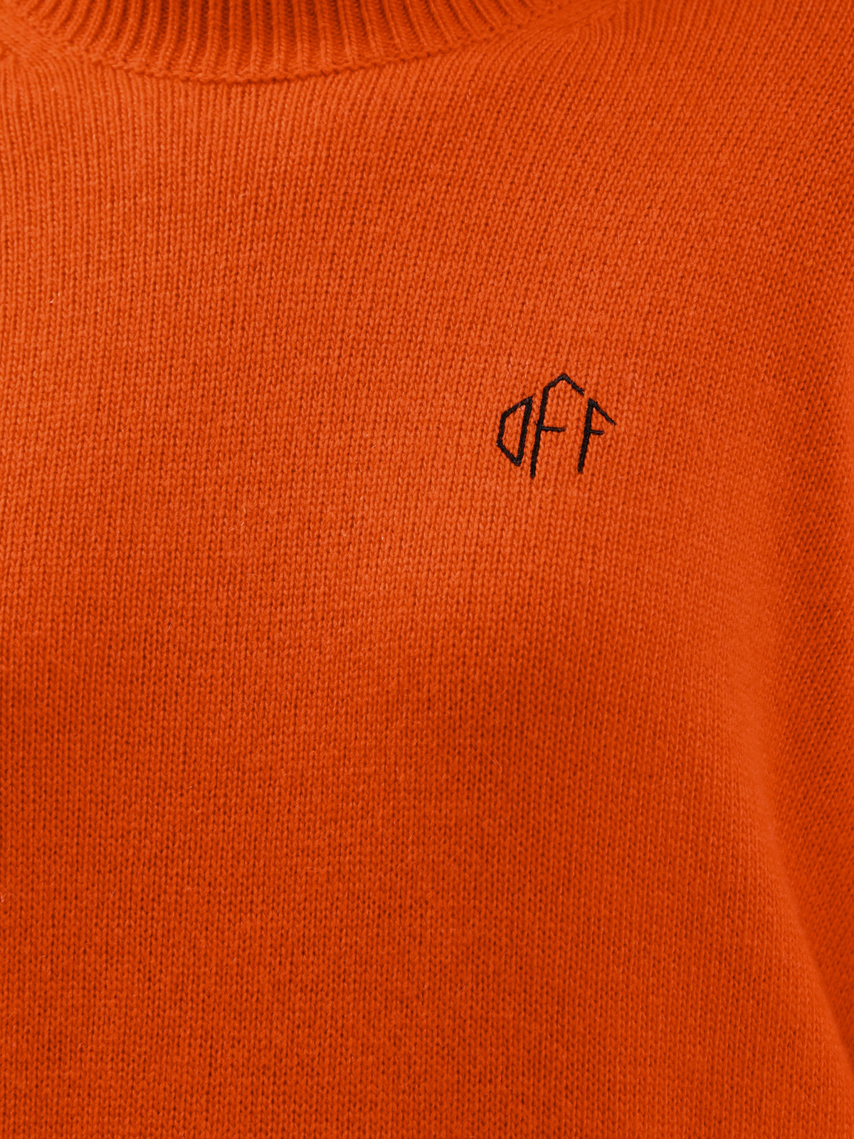 Пуловер свободного кроя с элементами английской вязки OFF-WHITE, цвет красный, размер 40;38;44 - фото 5