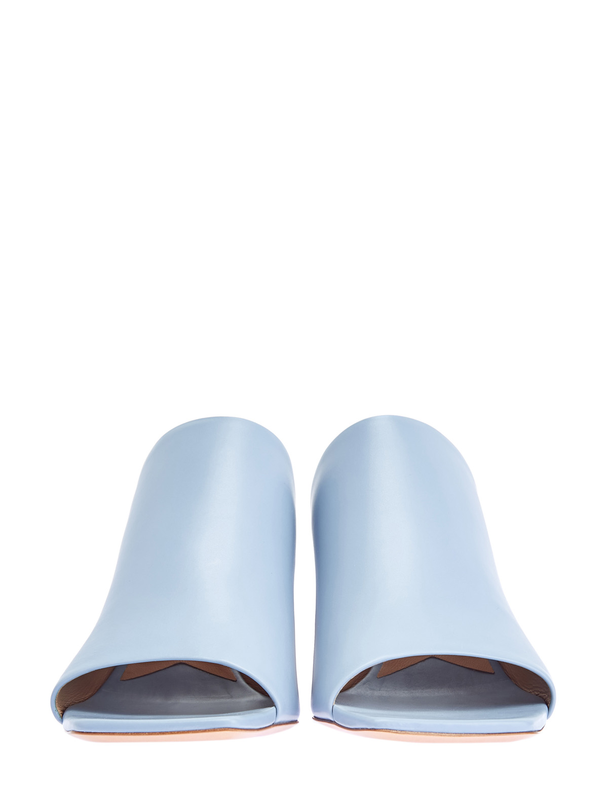 Мюли из телячьей кожи с изогнутым каблуком J