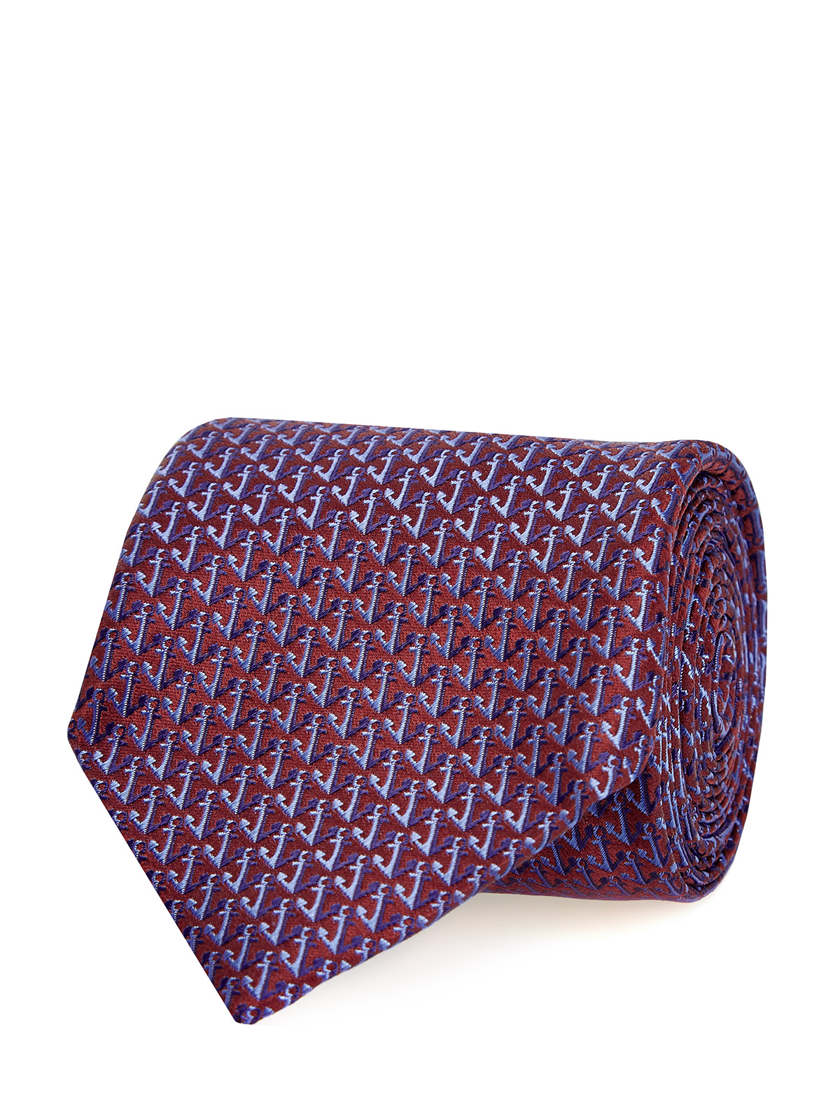 Шелковый галстук ручной работы с жаккардовым принтом CANALI, цвет фиолетовый, размер 40.5;41;42;42.5;43;43.5;44