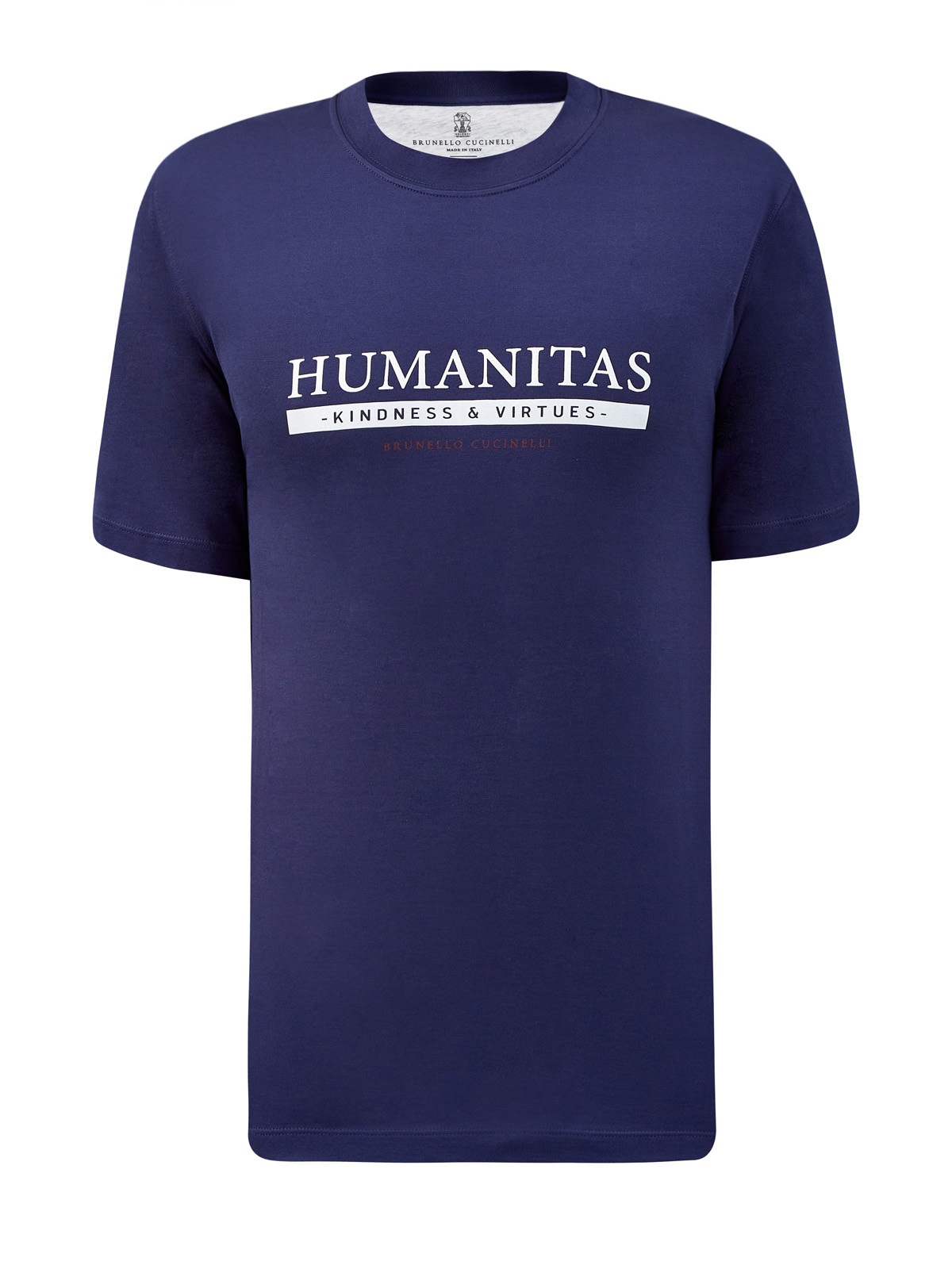 Хлопковая футболка с сезонным принтом Humanitas