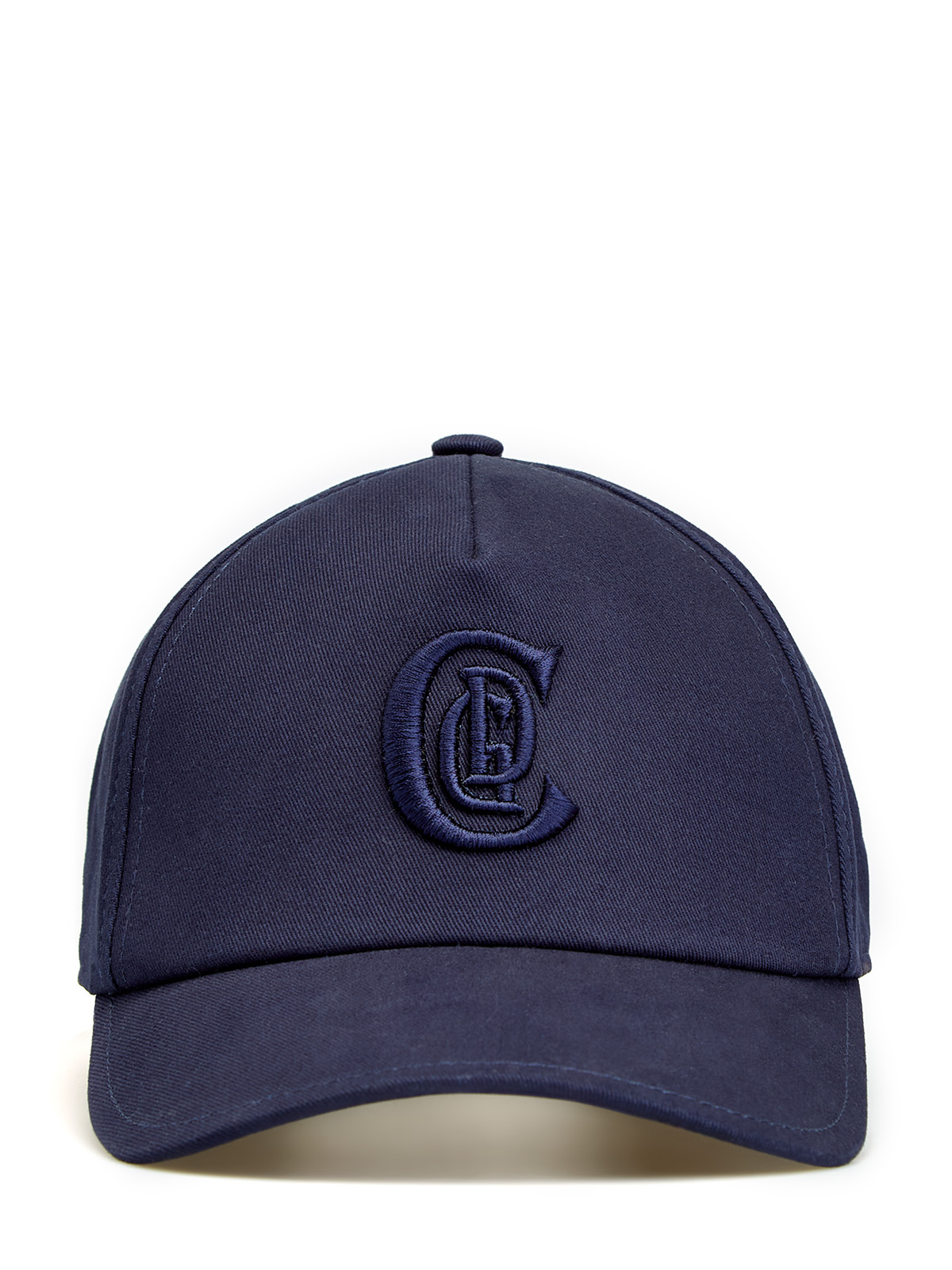 Бейсболка из хлопкового габардина с вышитым логотипом в тон CUDGI, цвет синий, размер 58;59 - фото 1