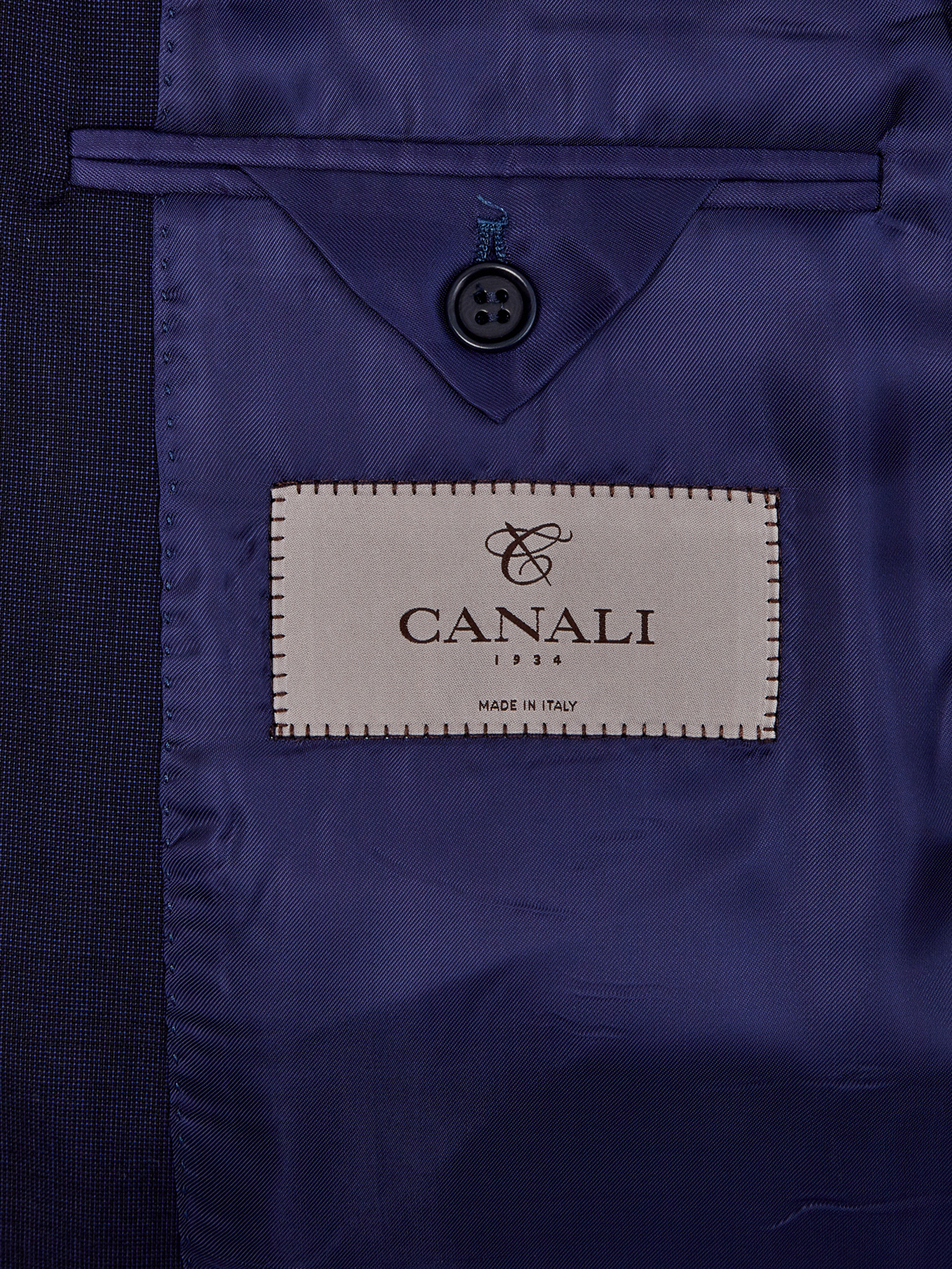 Костюм в классическом стиле из шерстяной ткани CANALI, цвет синий, размер 54;56;58;50;52;54;56;58 - фото 6
