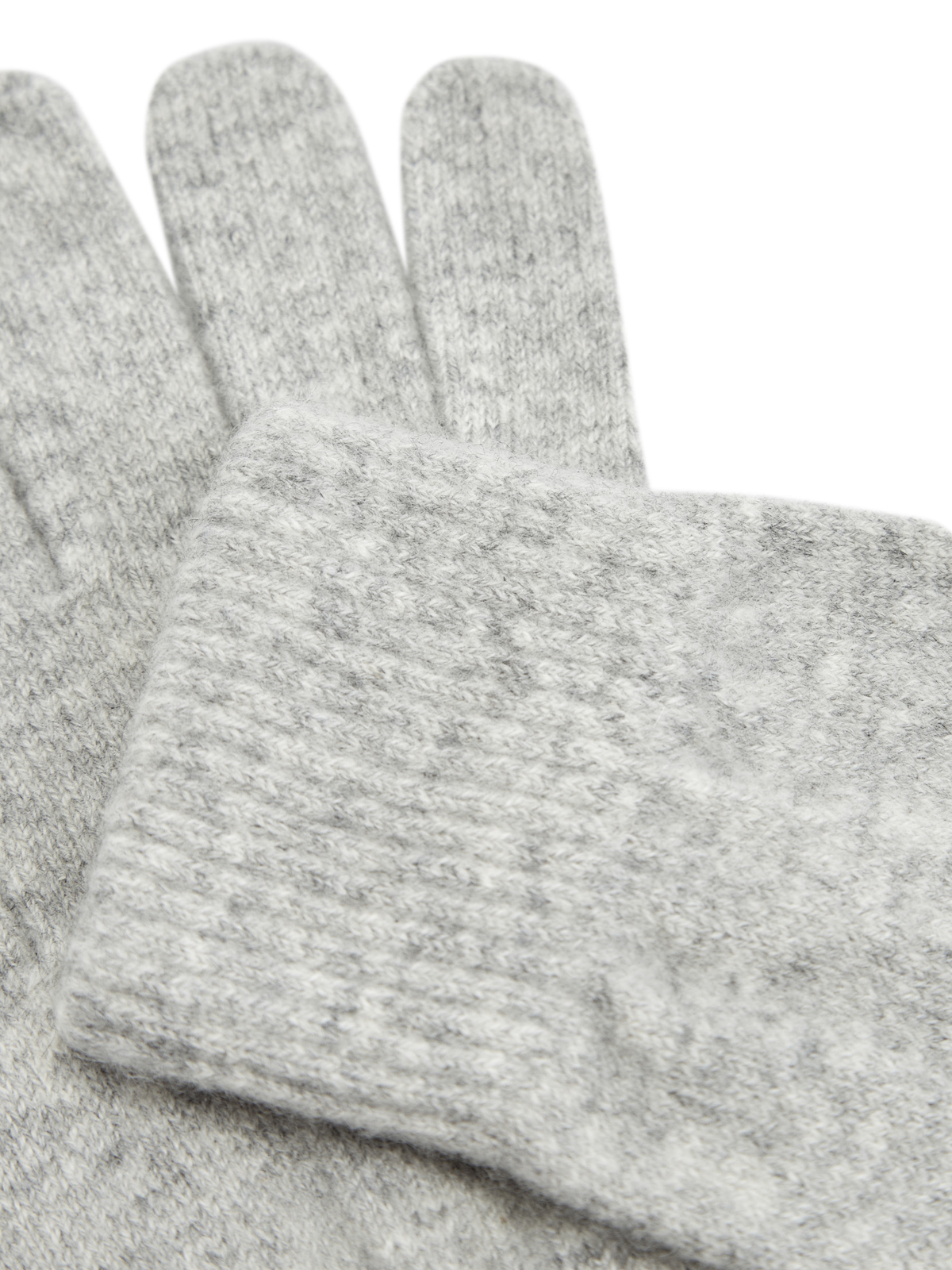 Теплые перчатки из меланжевой кашемировой пряжи YVES SALOMON, цвет серый, размер 41;42;43.5;44;45 - фото 3