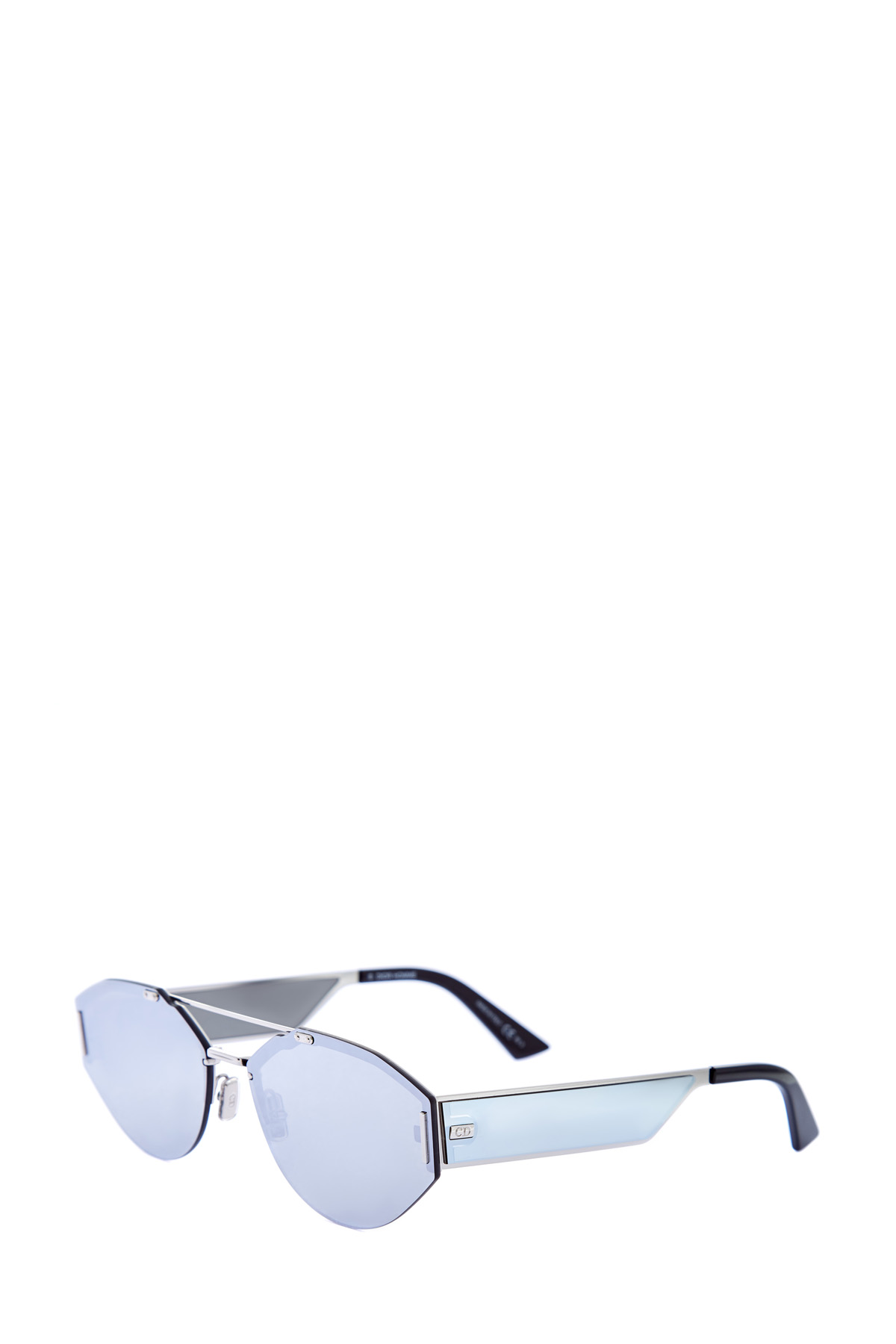 Очки оригинальной формы с прозрачными вставками на дужках DIOR (sunglasses) men, размер 40 - фото 3