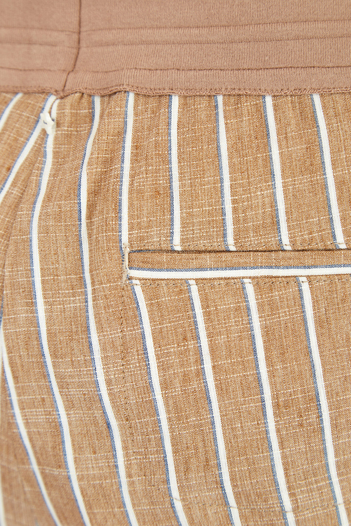 Брюки из льна в стиле спортшик с трикотажным поясом LORENA ANTONIAZZI, цвет бежевый, размер 42;44 - фото 4
