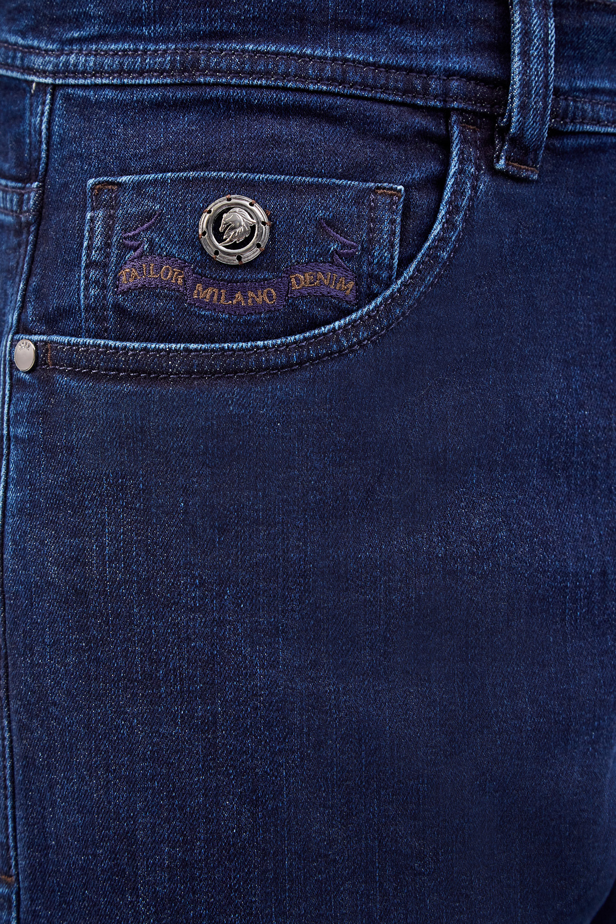 Классические джинсы прямого кроя Cesare с нашивкой из кожи SCISSOR SCRIPTOR, цвет синий, размер 50;54;52 - фото 3