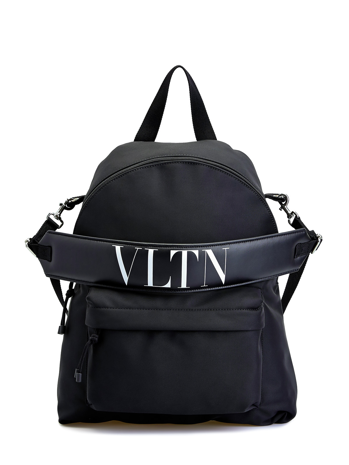 Рюкзак VLTN с плечевым ремнем из телячьей кожи наппа VALENTINO, цвет черный, размер 42 - фото 1