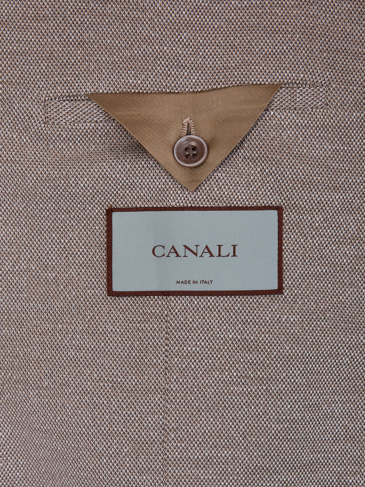 Хлопковый блейзер ручной работы с накладными карманами CANALI, цвет бежевый, размер 50;54;56 - фото 6