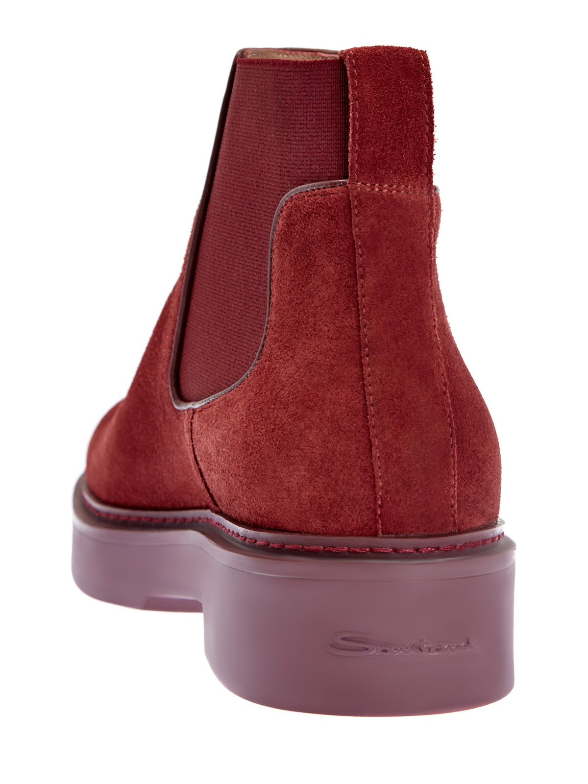 Замшевые ботинки-челси на массивной подошве SANTONI, цвет красный, размер 39.5;40;39;36.5;37 - фото 4